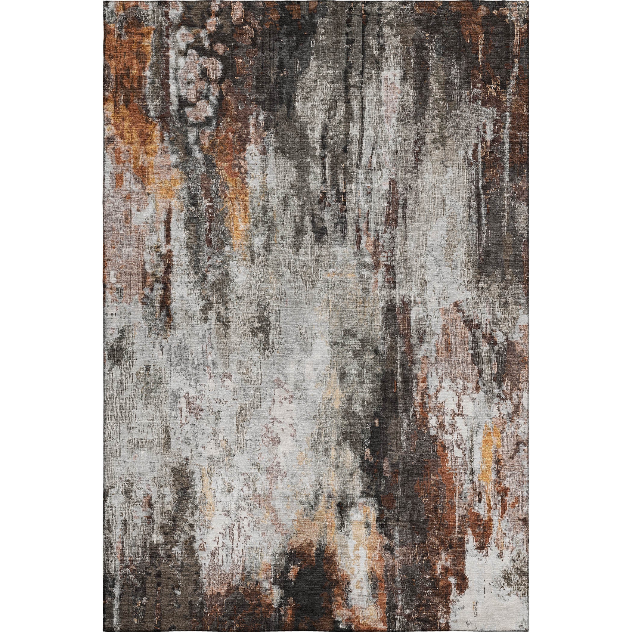 Luang Prabang Machine Washable Transitional Gray Rug 2'6" x 3'10" #shape_Rectangle