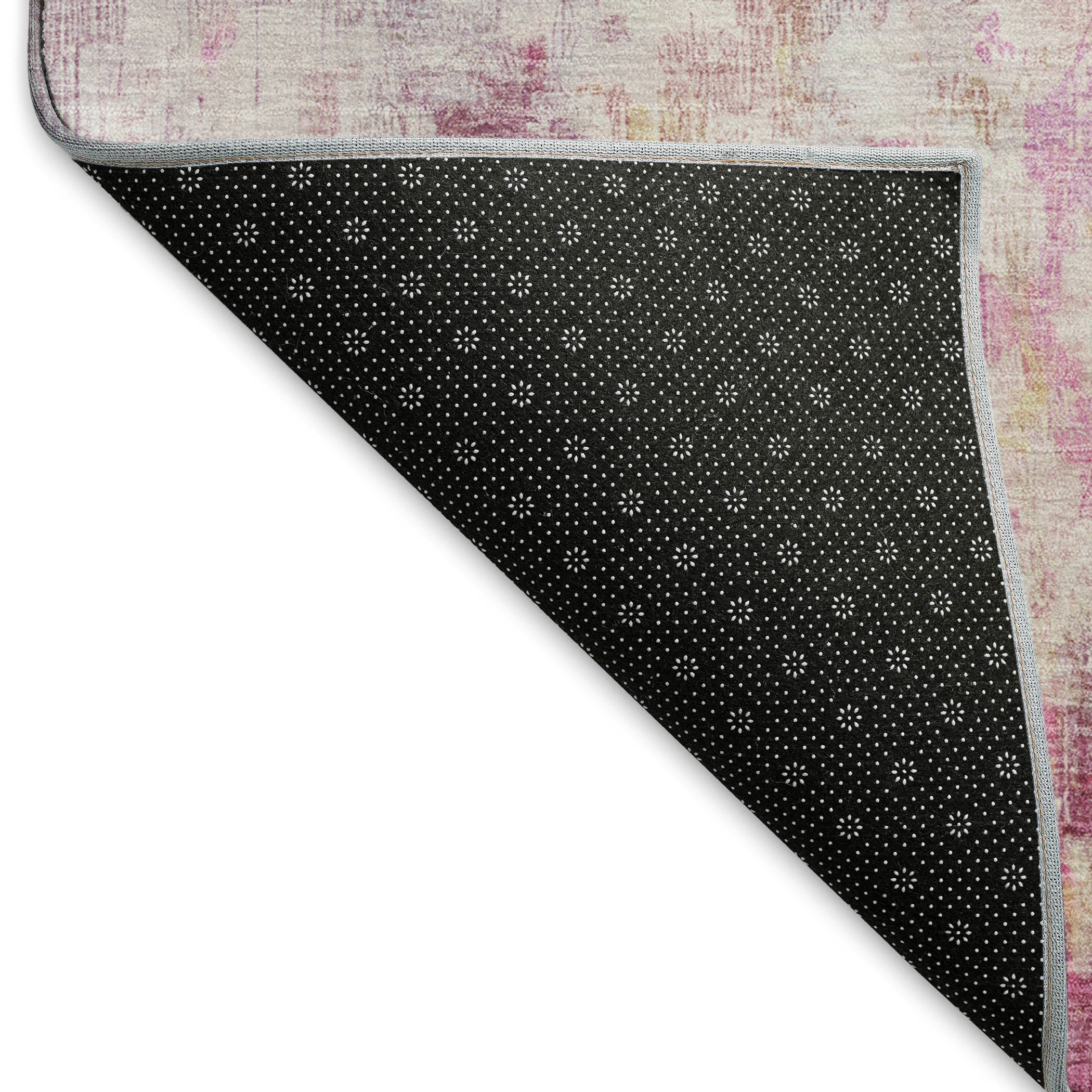 Luang Prabang Machine Washable Transitional Pink Rug 1'8" x 2'6" #shape_Rectangle