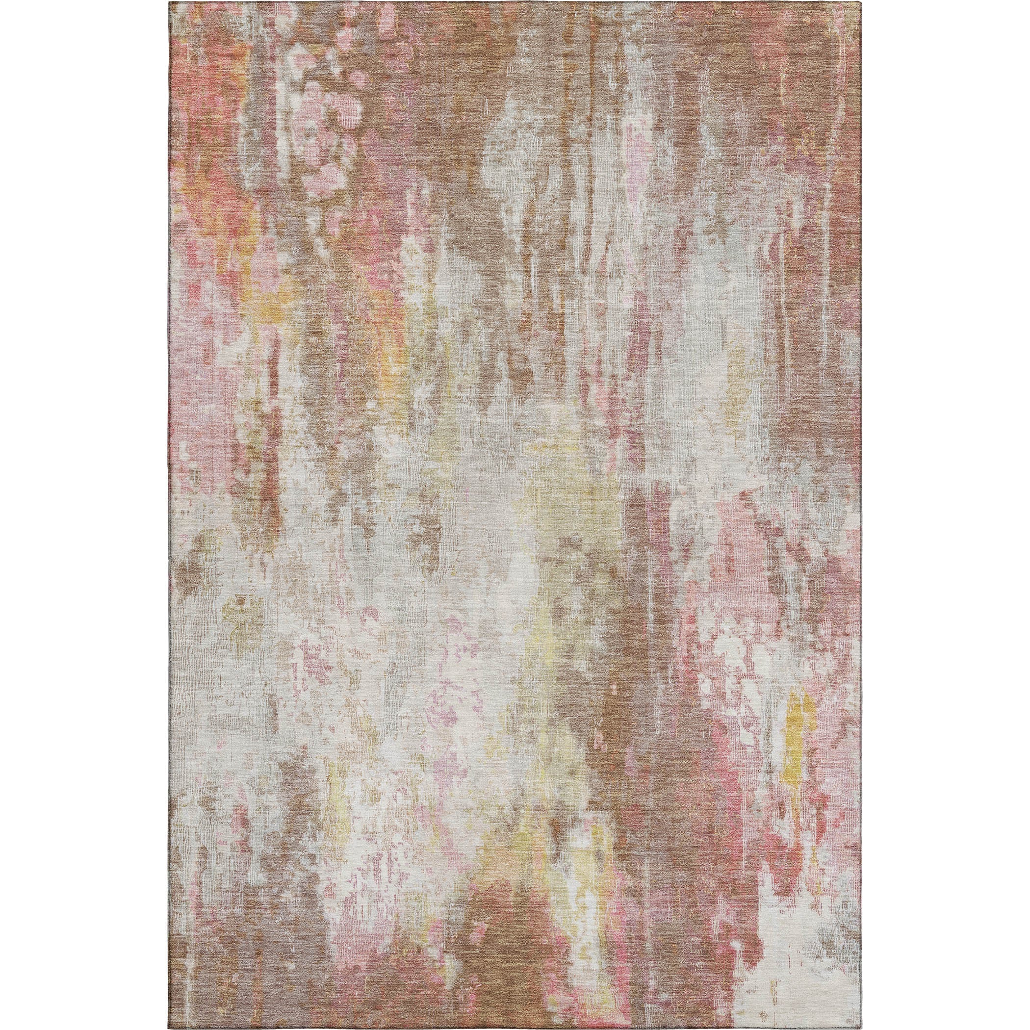 Luang Prabang Machine Washable Transitional Tan Brown Rug 2'6" x 3'10" #shape_Rectangle