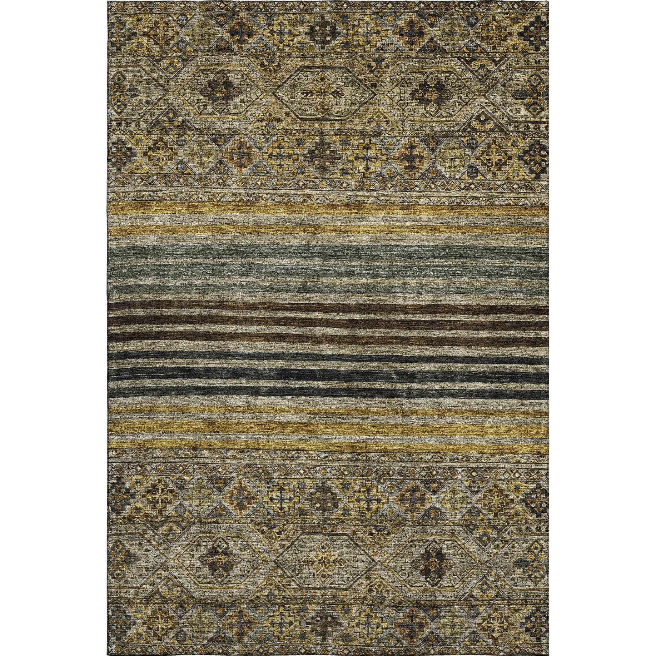 Kyoto Machine Washable Transitional Gray Rug 2'6" x 3'10" #shape_Rectangle