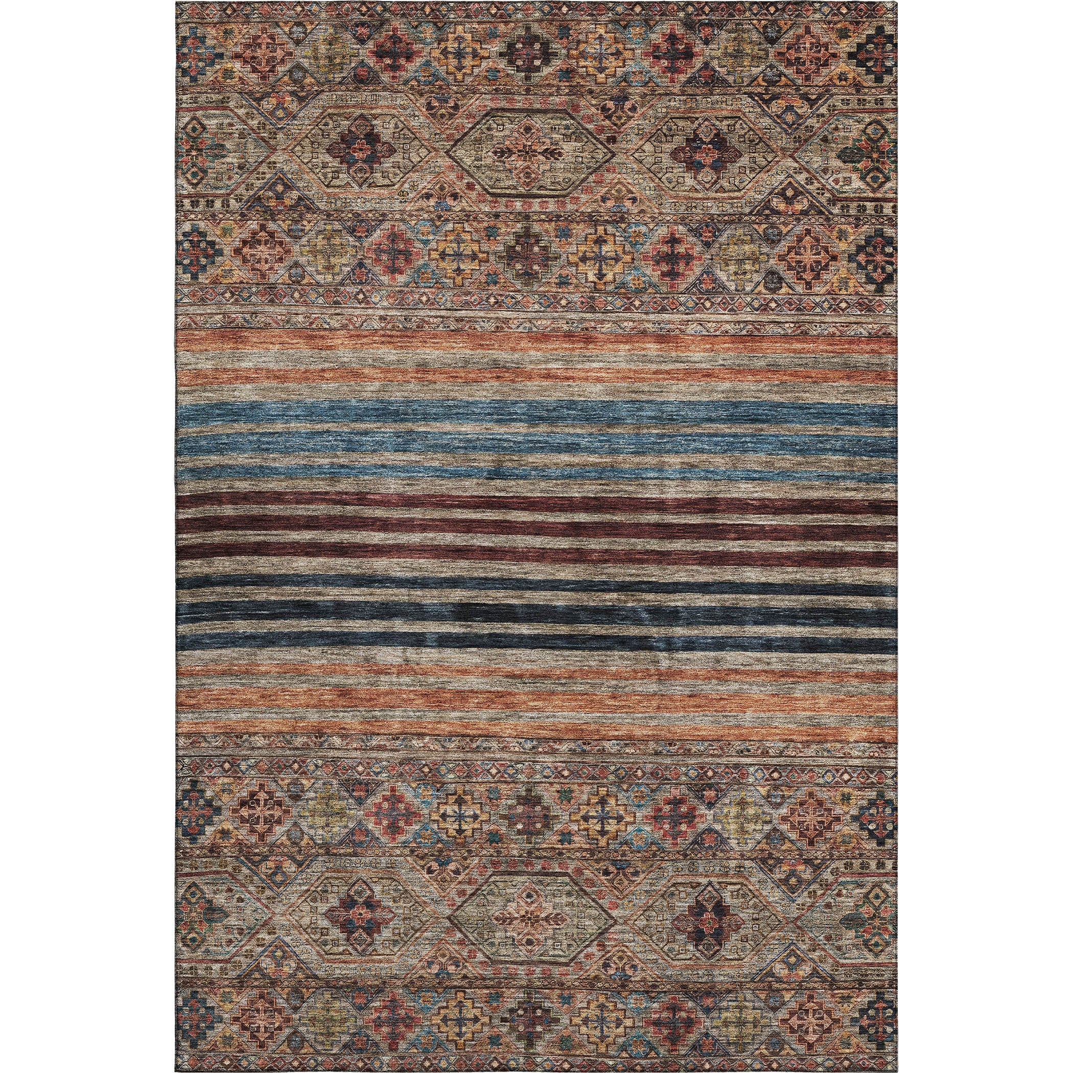 Kyoto Machine Washable Transitional Taupe Brown Rug 2'6" x 3'10" #shape_Rectangle