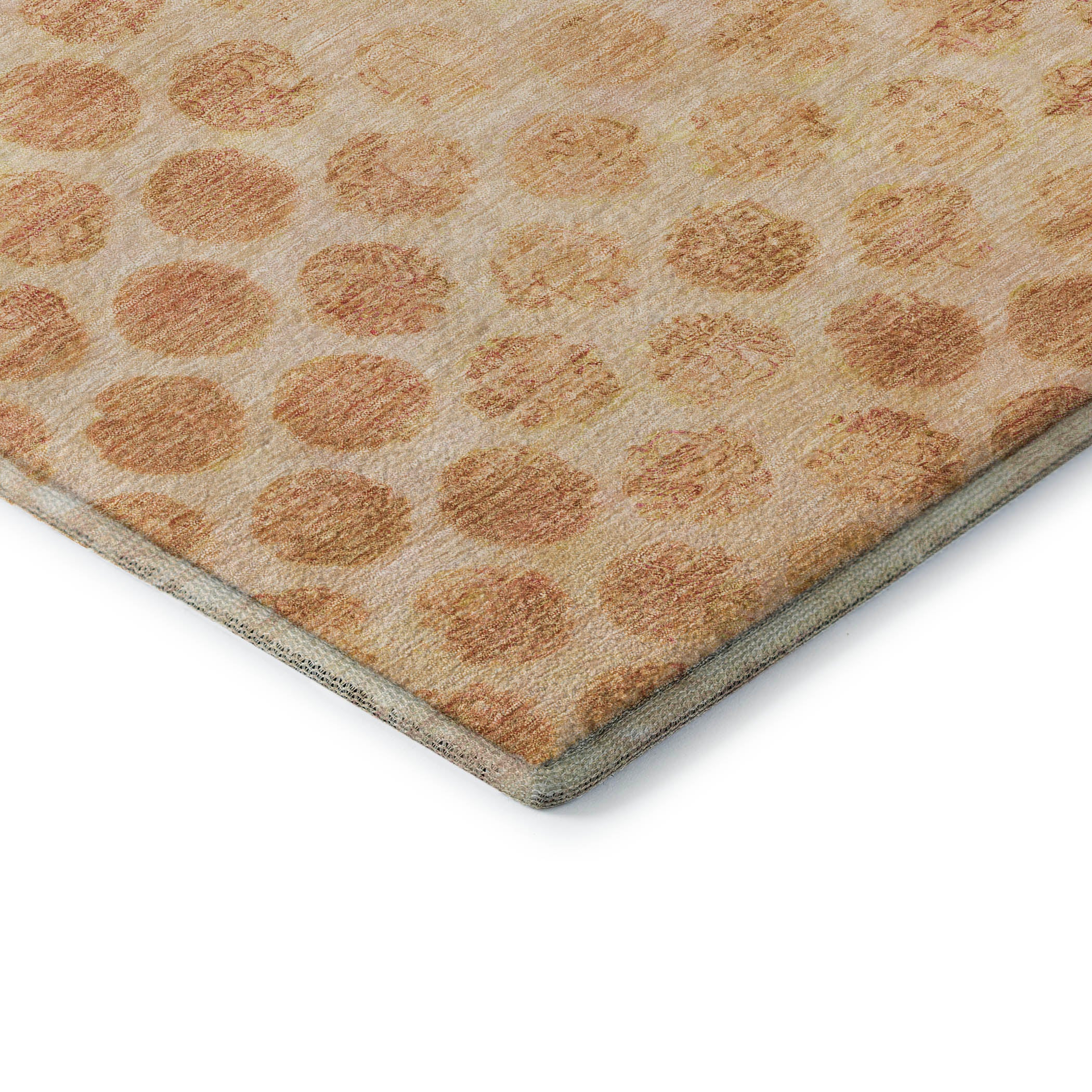 Porto Machine Washable Transitional Peach Orange Rug 1'8" x 2'6" #shape_Rectangle