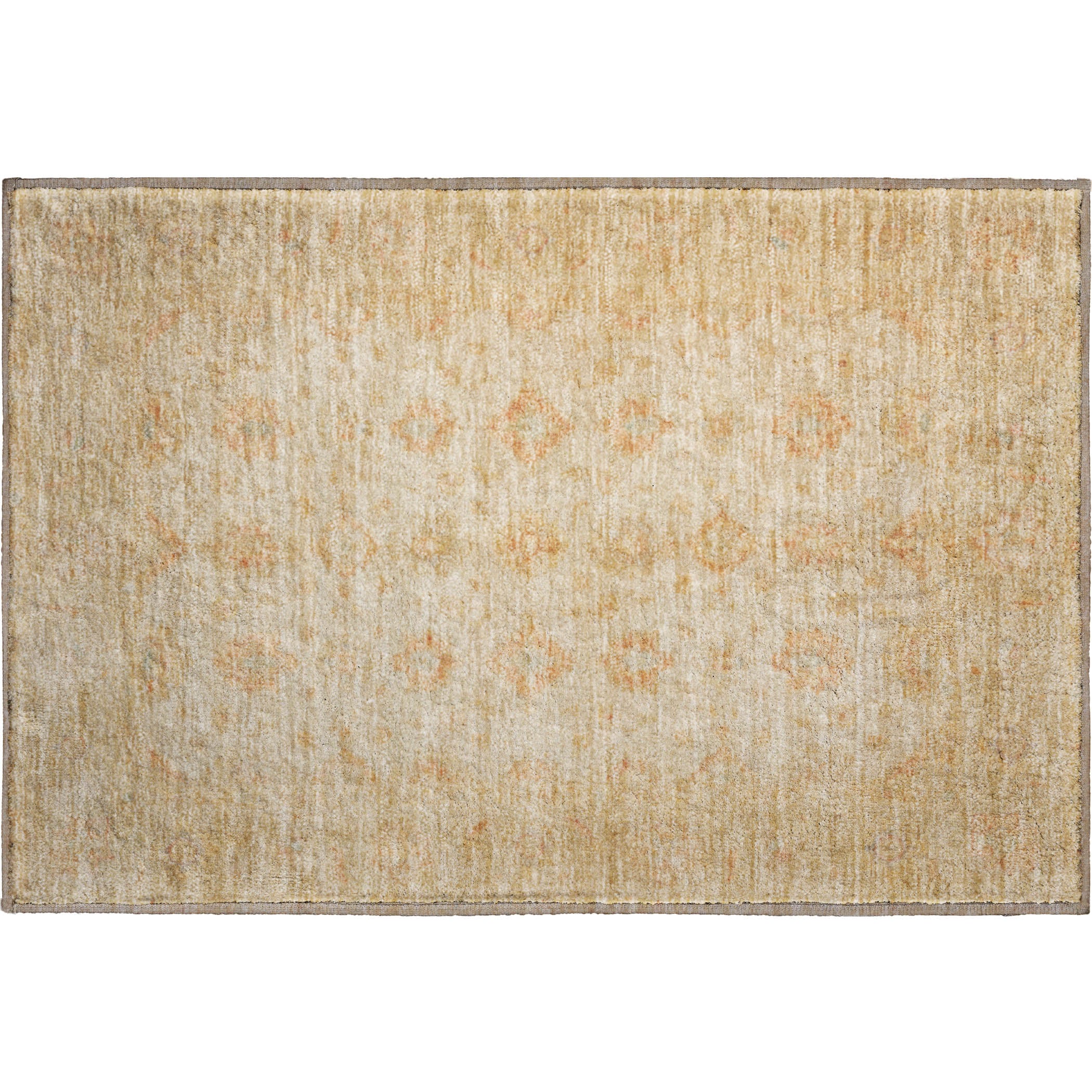 Chiang Mai Machine Washable Traditional Beige Brown Rug 1'8" x 2'6" #shape_Rectangle