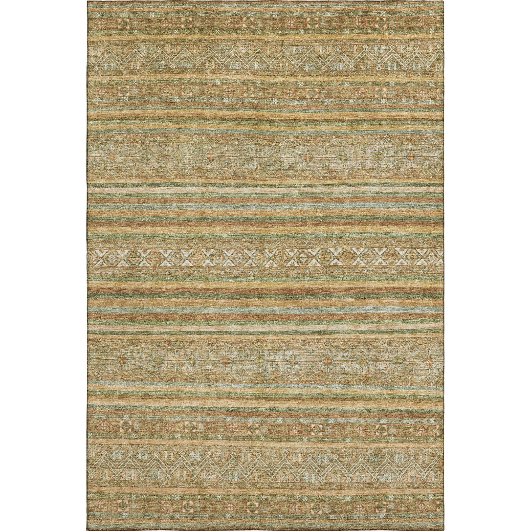 Seoul Machine Washable Transitional Aloe Green Rug 2'6" x 3'10" #shape_Rectangle