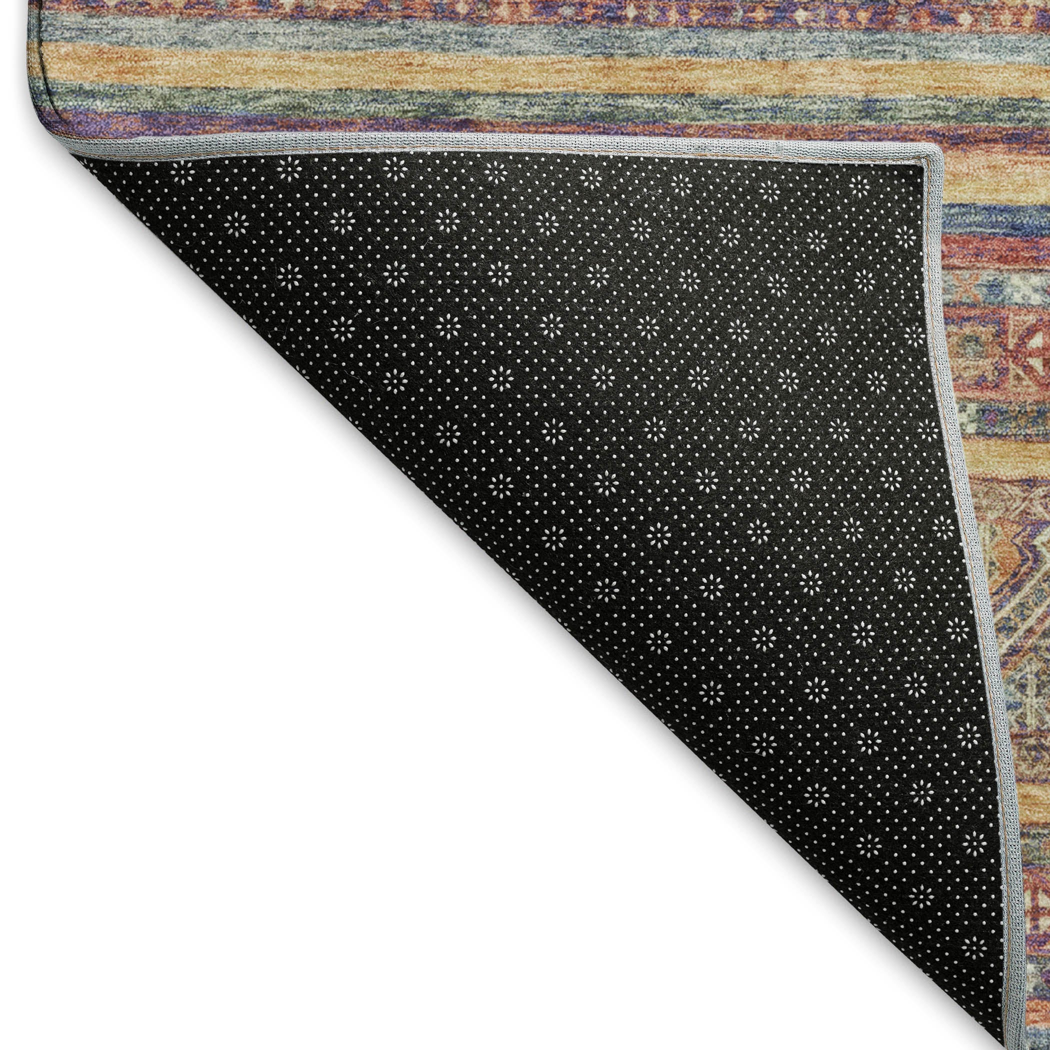 Seoul Machine Washable Transitional Blue Rug 1'8" x 2'6" #shape_Rectangle