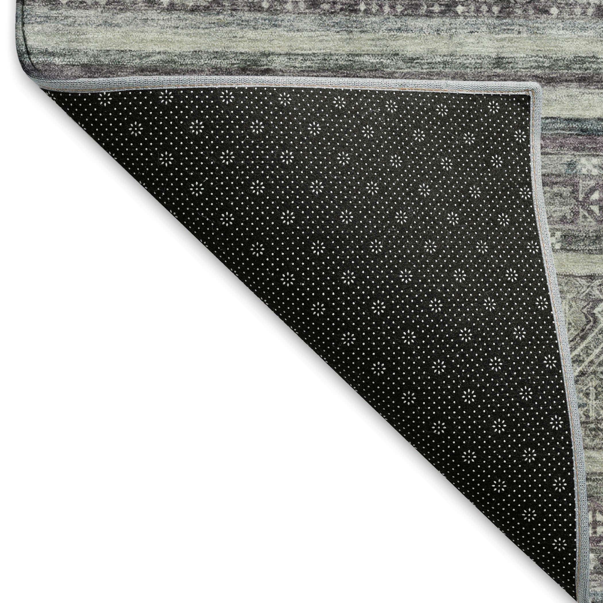 Seoul Machine Washable Transitional Gray Rug 1'8" x 2'6" #shape_Rectangle
