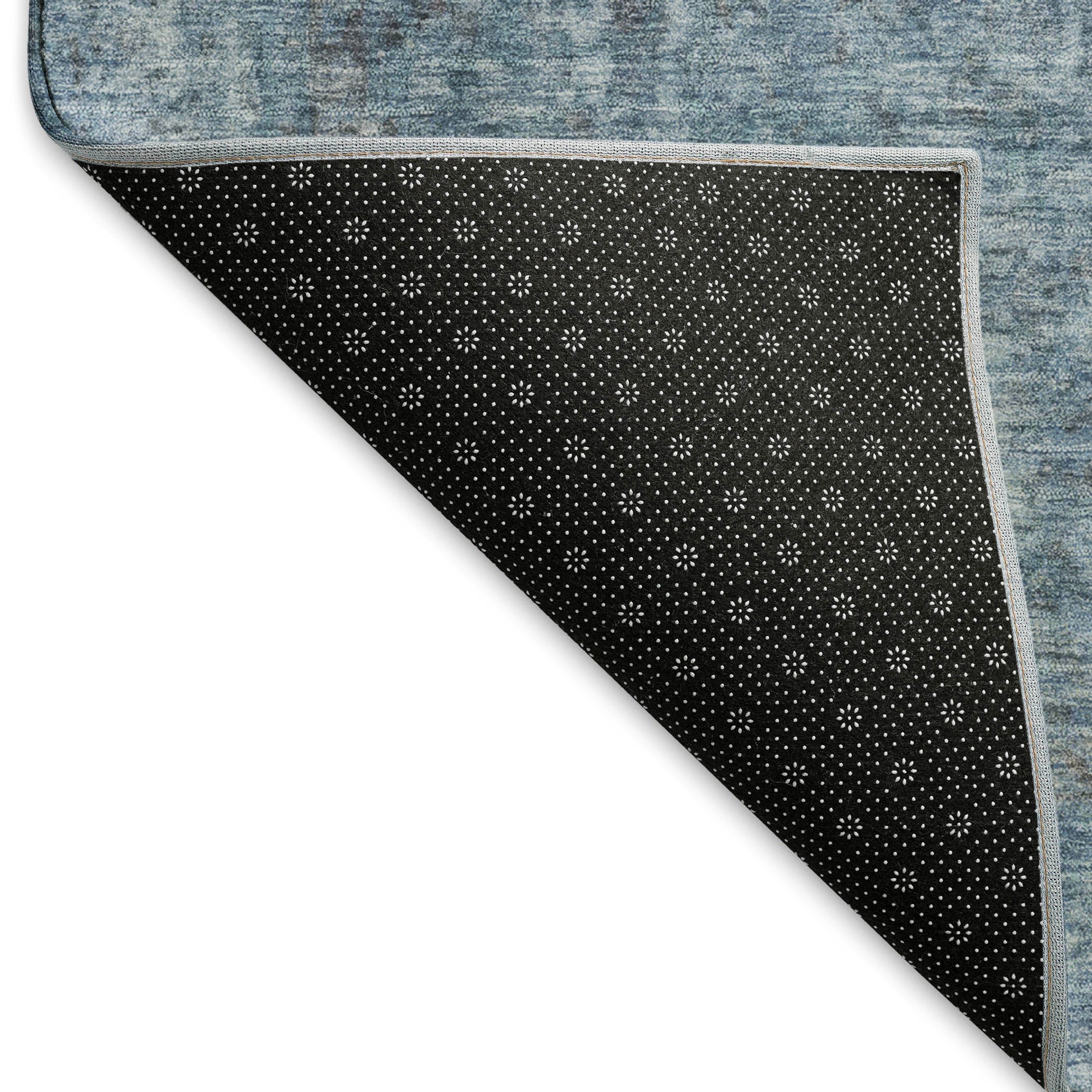 Baku Machine Washable Traditional Blue Rug 1'8" x 2'6" #shape_Rectangle