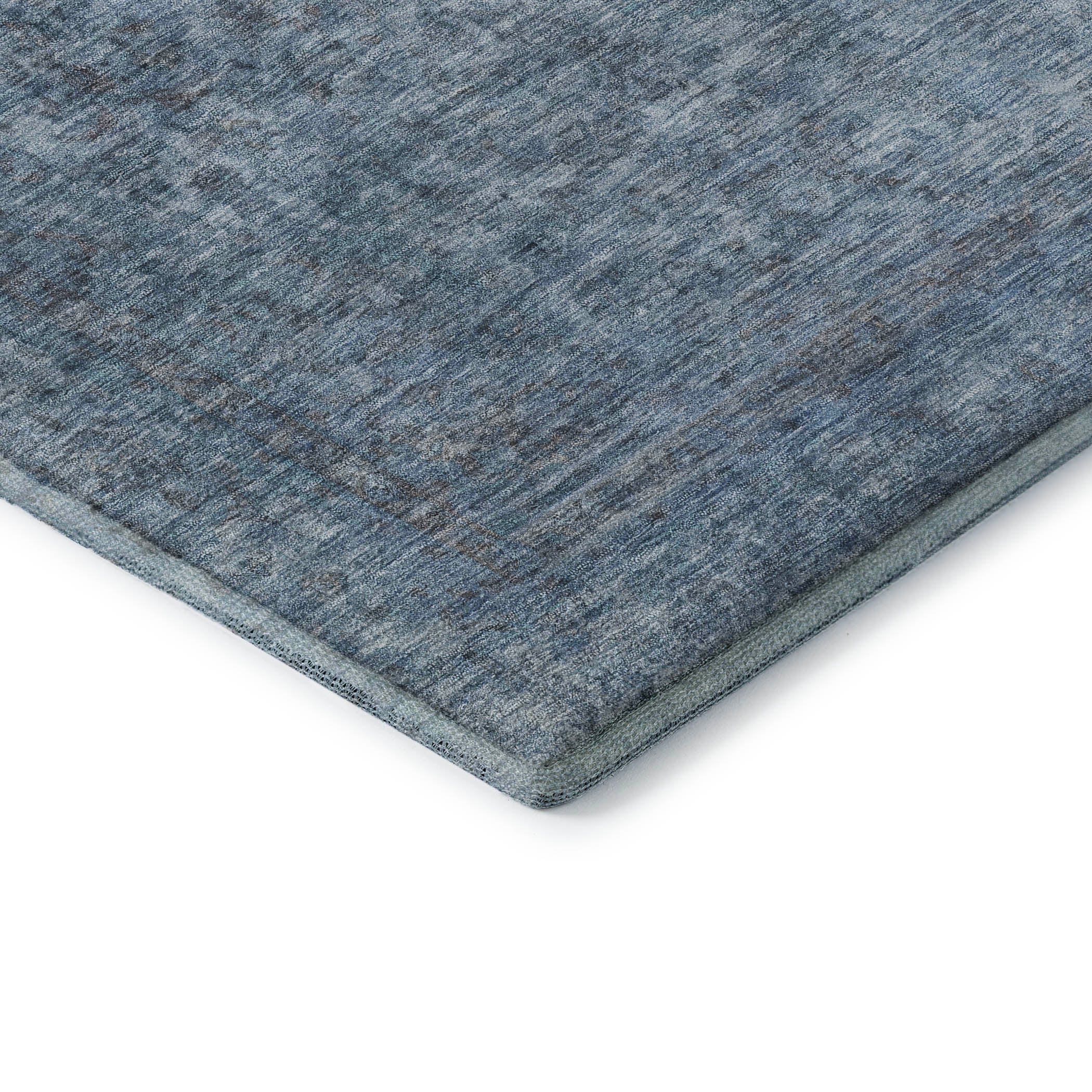 Baku Machine Washable Traditional Blue Rug 1'8" x 2'6" #shape_Rectangle