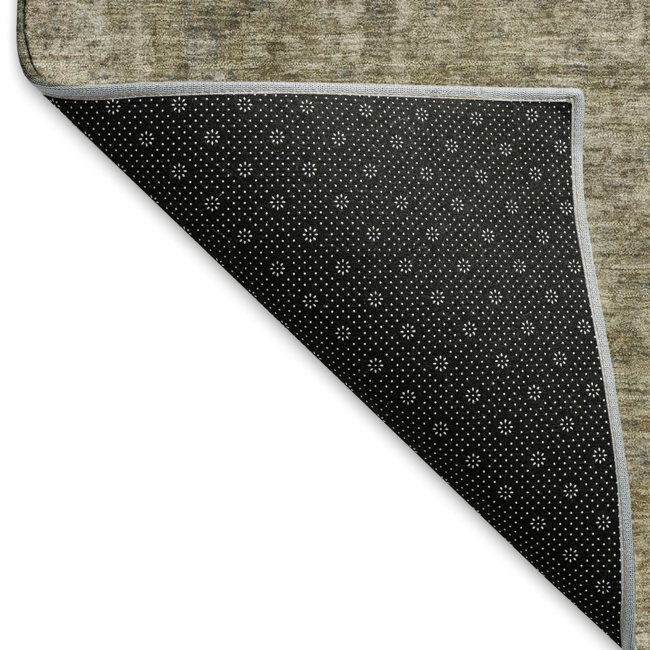 Baku Machine Washable Traditional Pewter Gray Rug 1'8" x 2'6" #shape_Rectangle