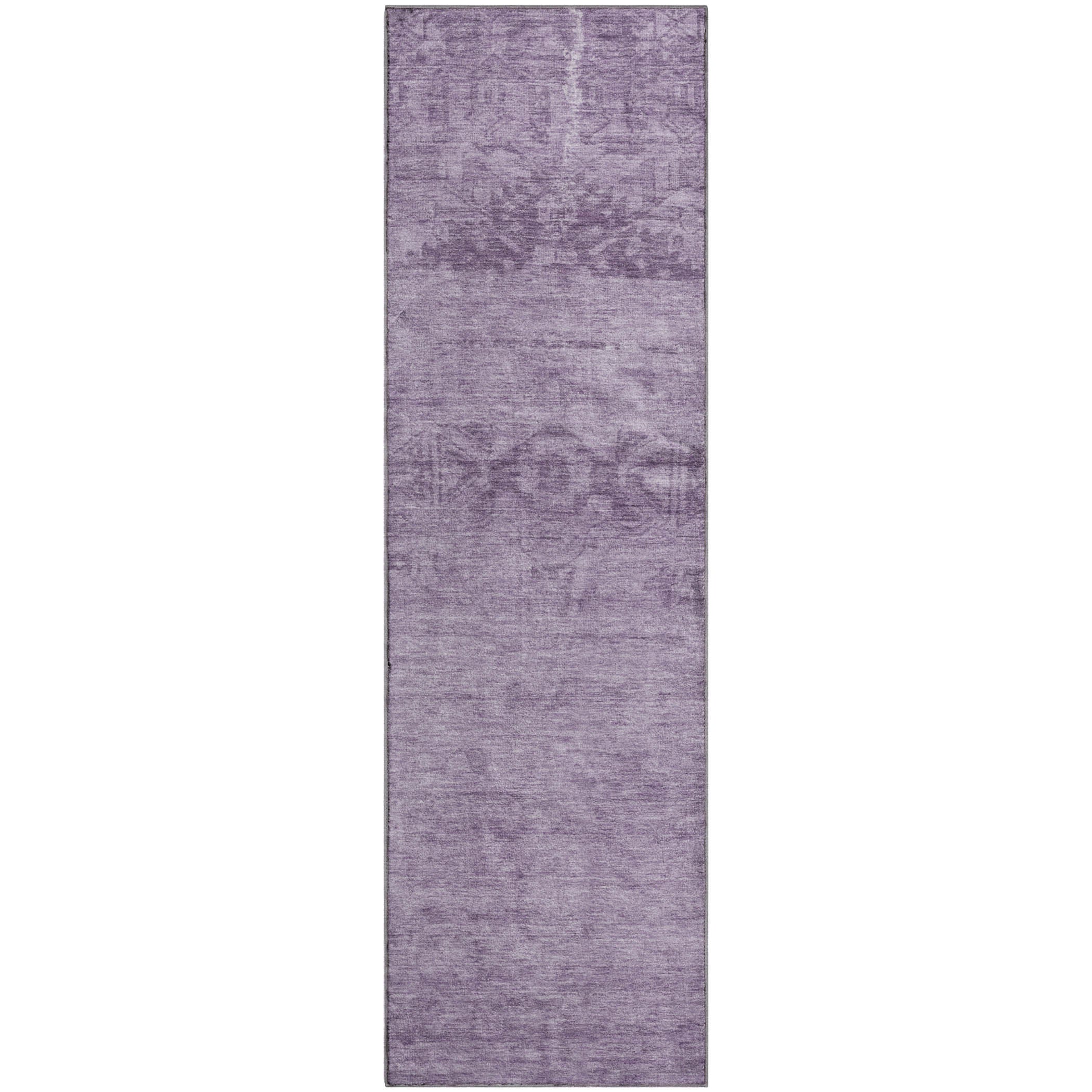 Lima Machine Washable Transitional Plum Purple Rug 2'3" x 7'6" #shape_Runner