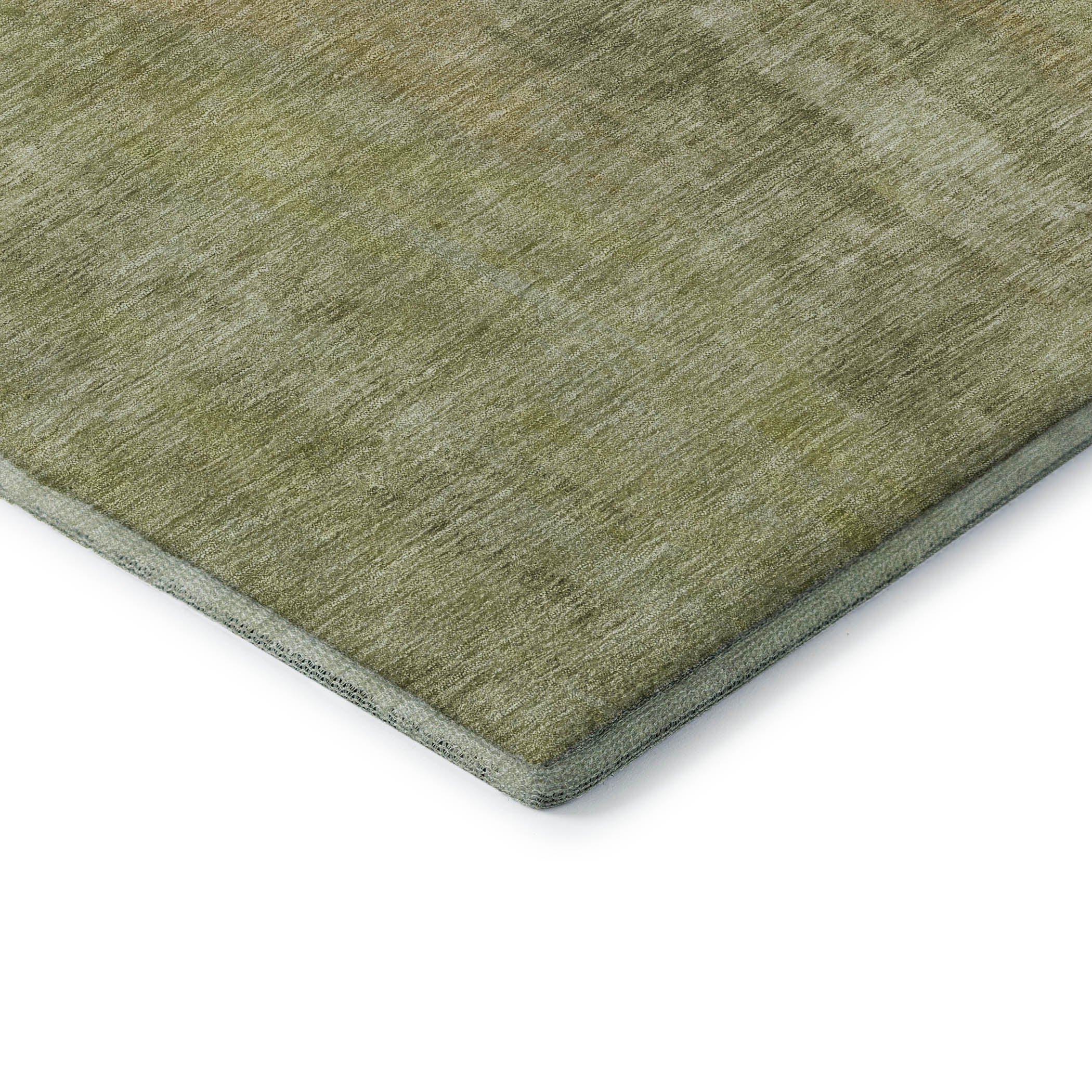 Kathmandu Machine Washable Transitional Aloe Green Rug 1'8" x 2'6" #shape_Rectangle