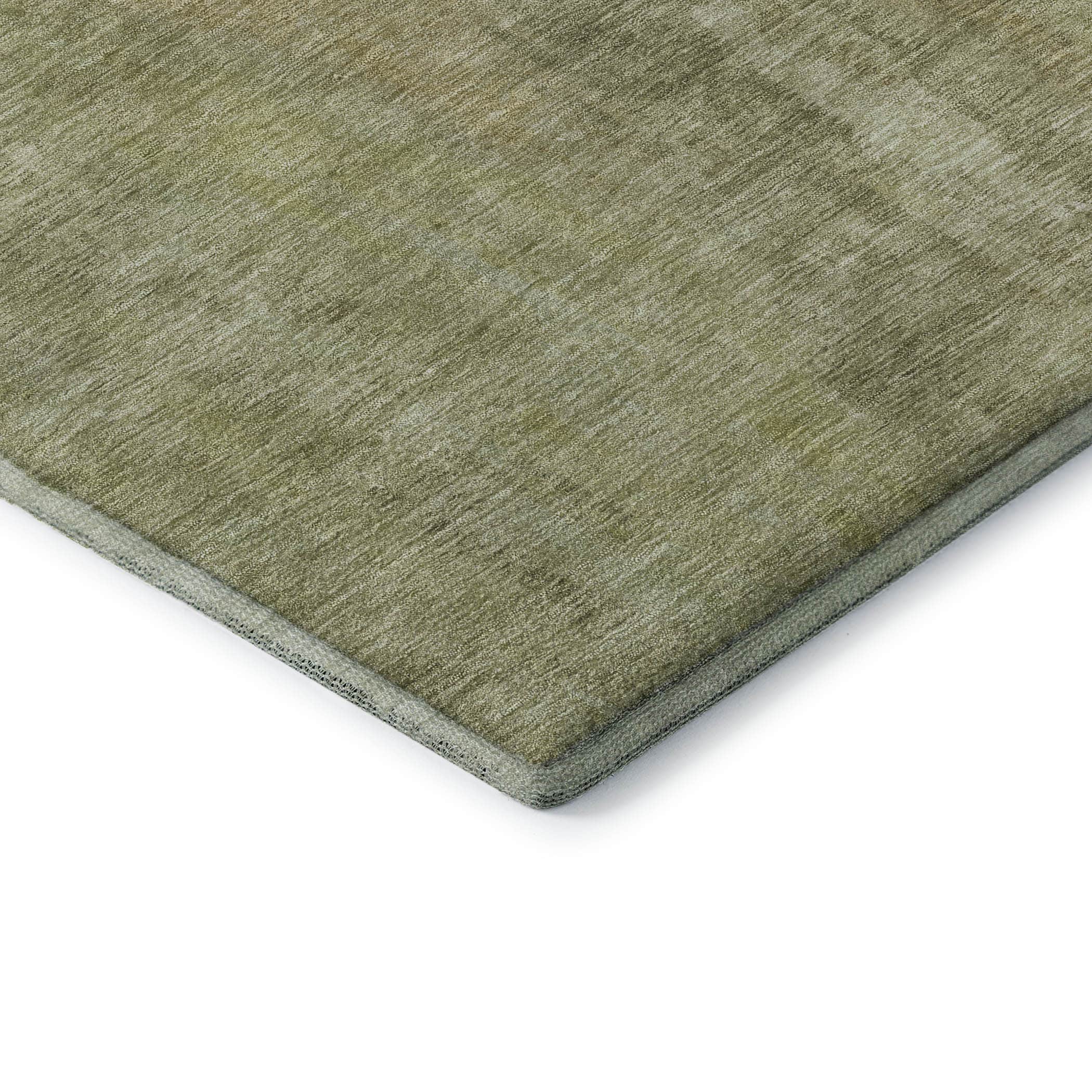 Kathmandu Machine Washable Transitional Aloe Green Rug 1'8" x 2'6" #shape_Rectangle