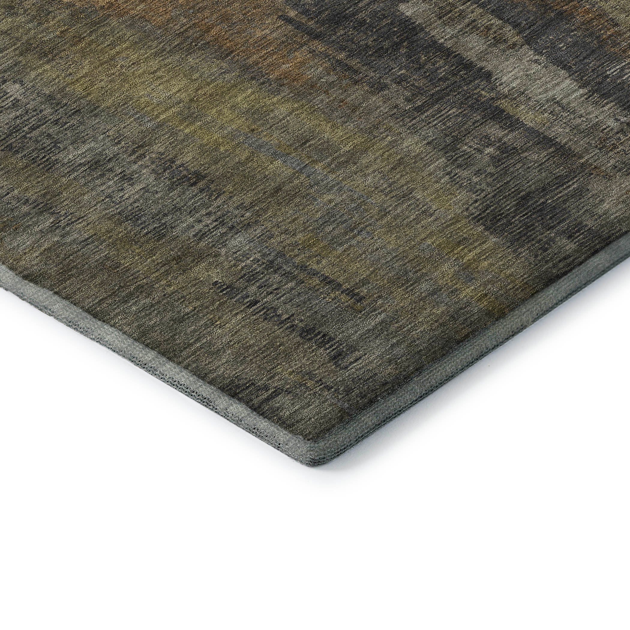 Kathmandu Machine Washable Transitional Charcoal Gray Rug 1'8" x 2'6" #shape_Rectangle