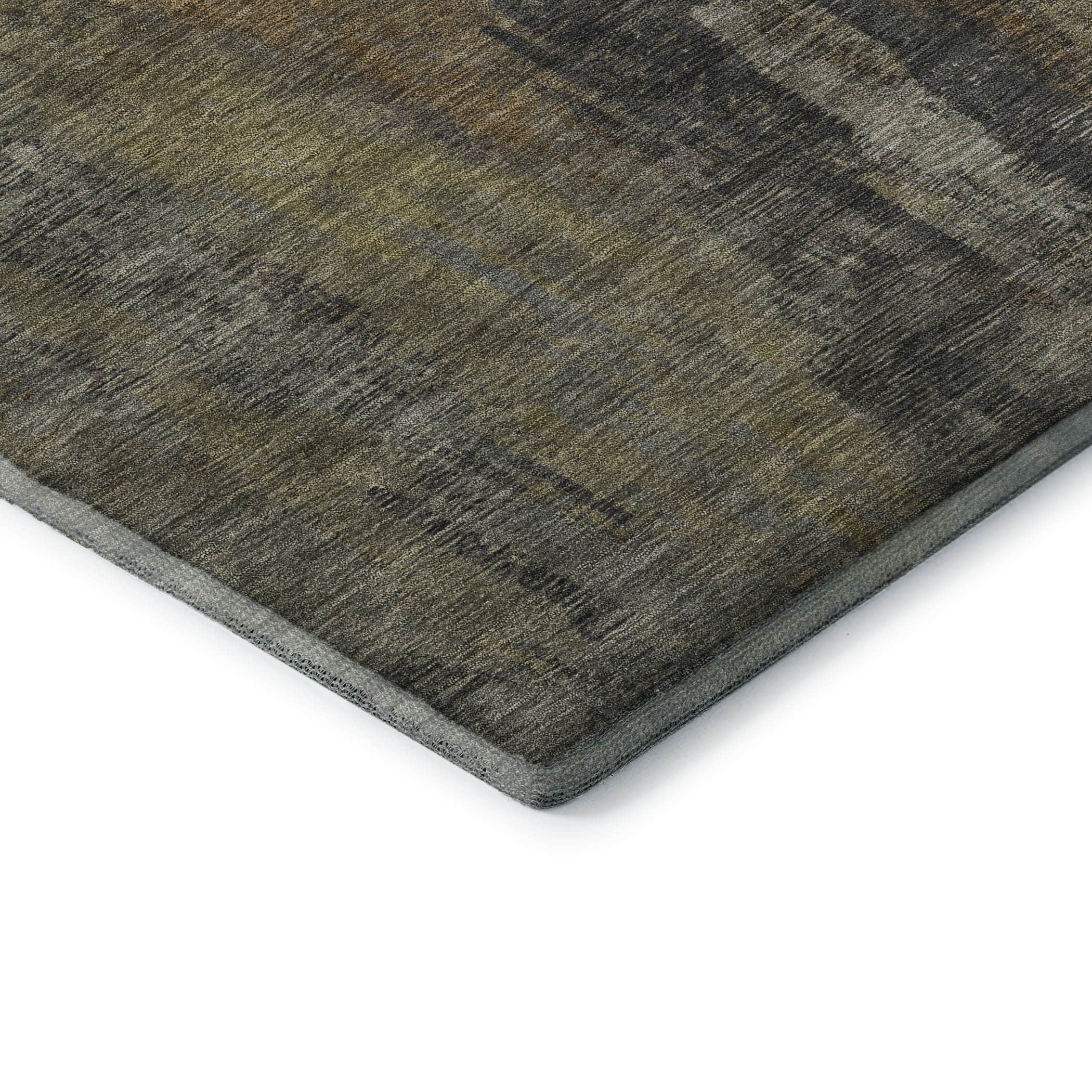 Kathmandu Machine Washable Transitional Charcoal Gray Rug 1'8" x 2'6" #shape_Rectangle