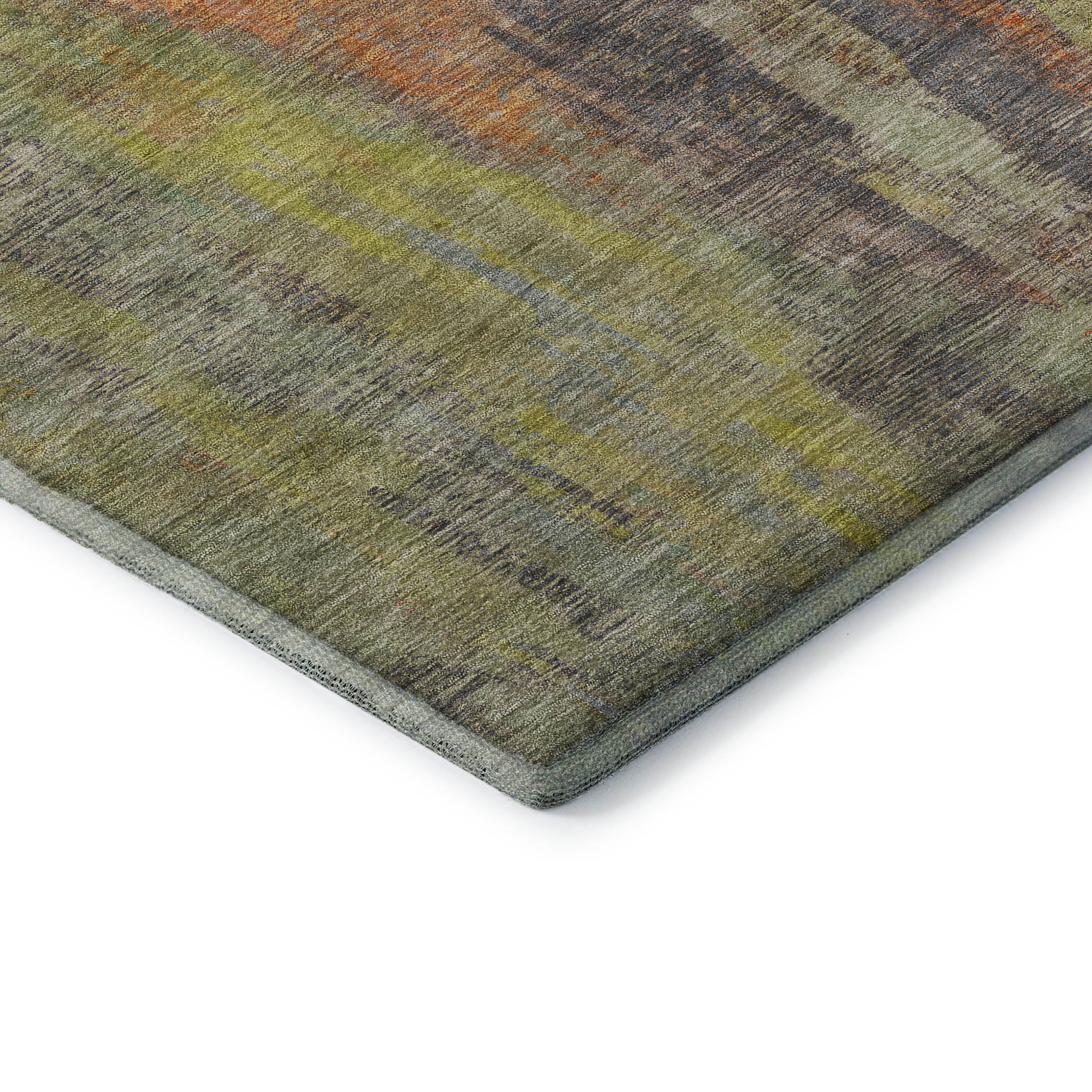 Kathmandu Machine Washable Transitional Orange Rug 1'8" x 2'6" #shape_Rectangle
