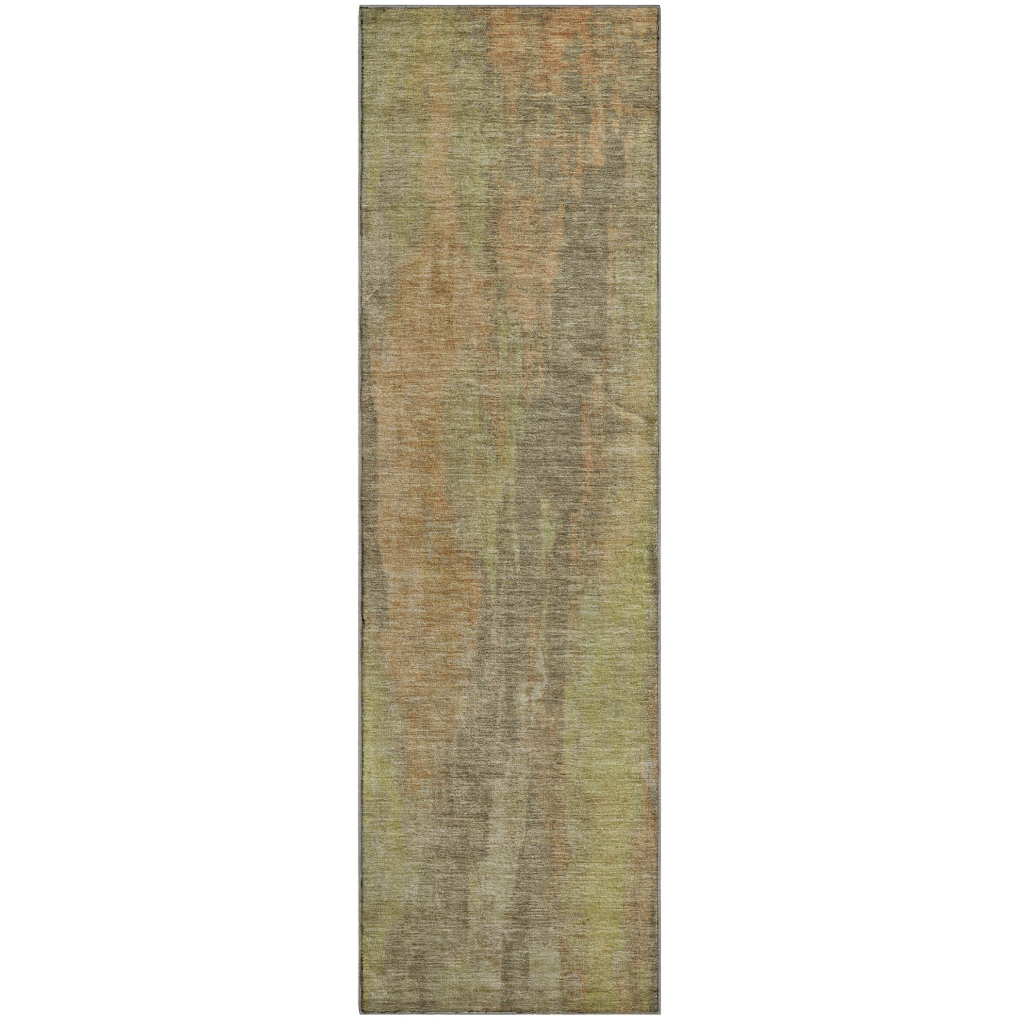 Kathmandu Machine Washable Transitional Taupe Brown Rug 2'3" x 7'6" #shape_Runner
