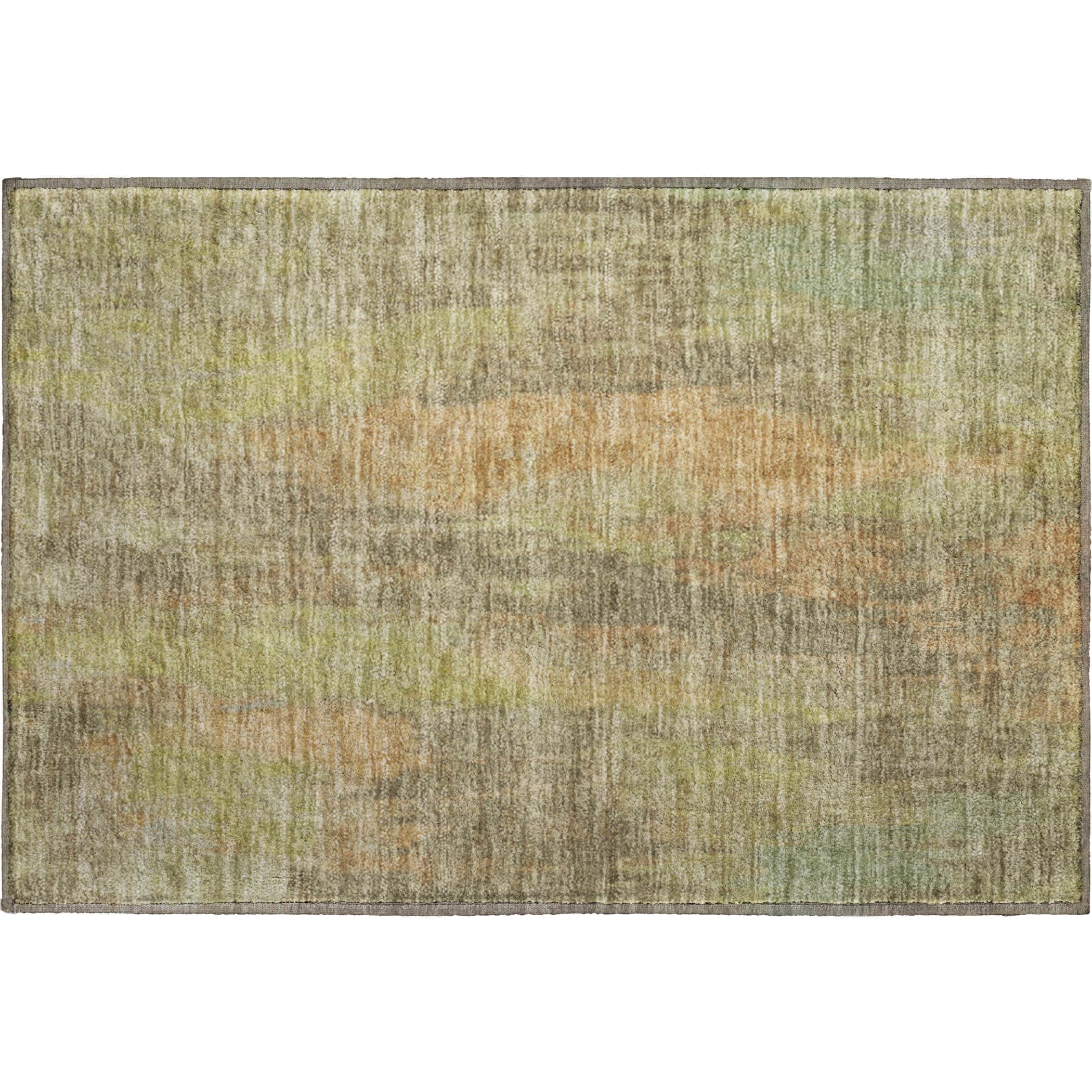 Kathmandu Machine Washable Transitional Taupe Brown Rug 1'8" x 2'6" #shape_Rectangle