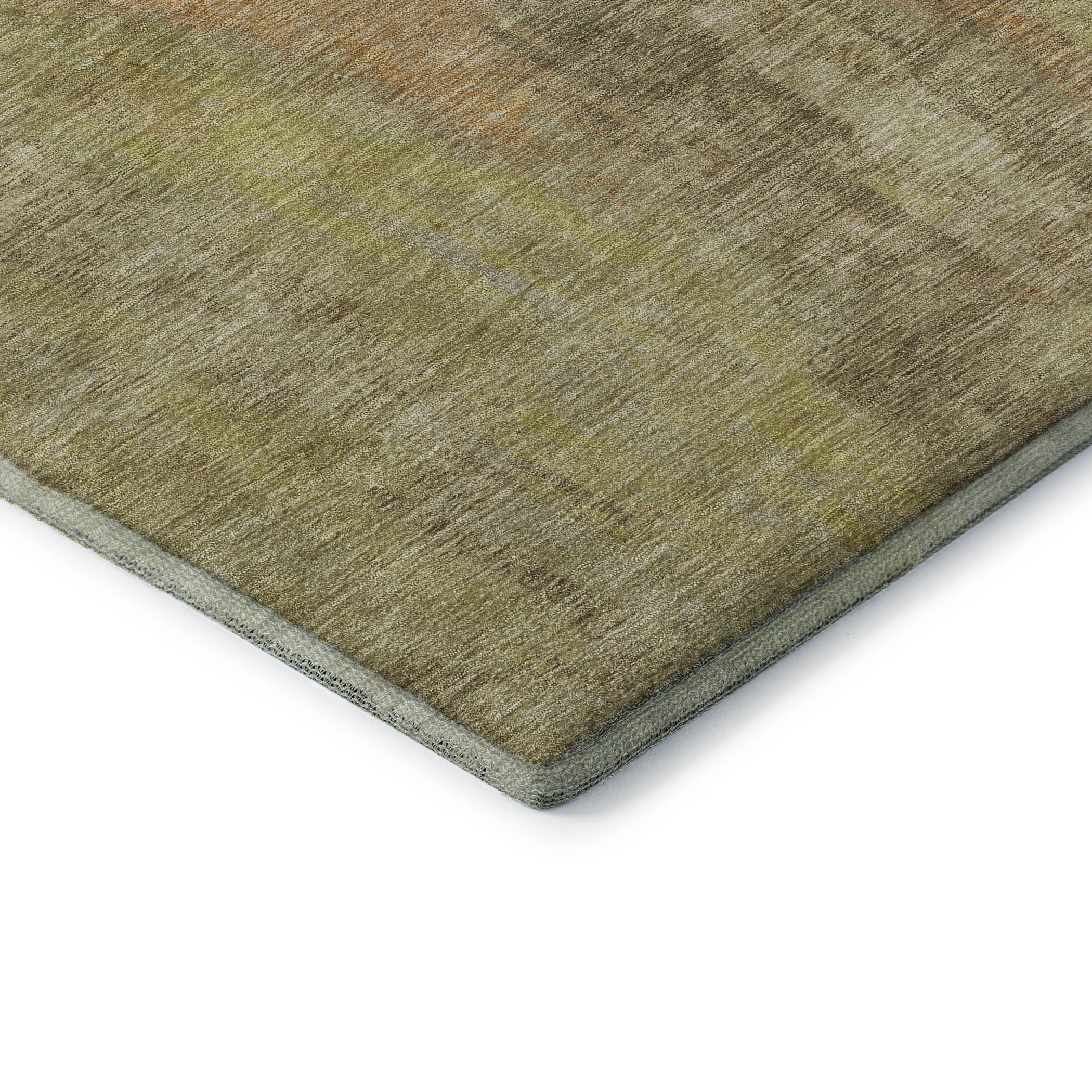 Kathmandu Machine Washable Transitional Taupe Brown Rug 1'8" x 2'6" #shape_Rectangle