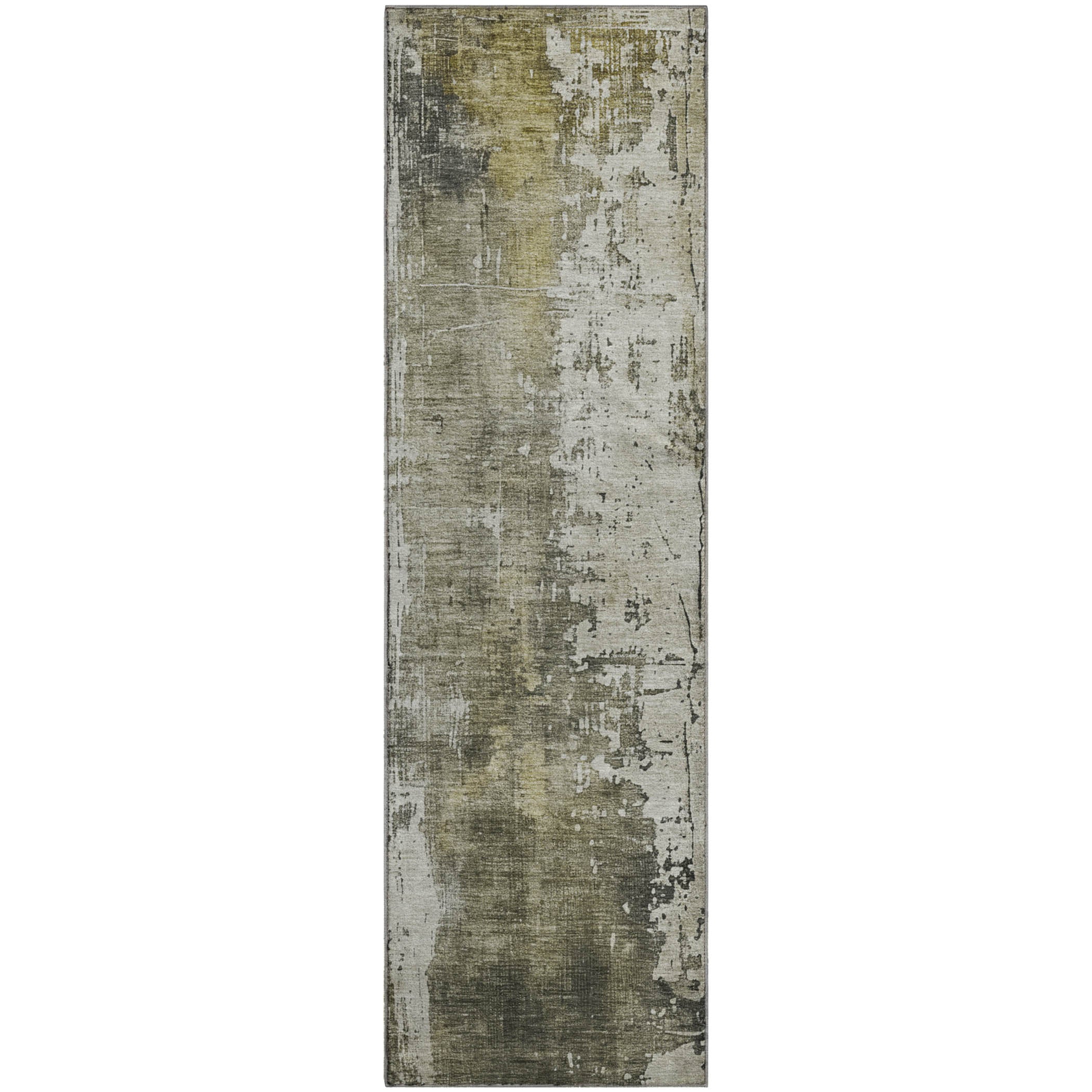 Bogota Machine Washable Transitional Pewter Gray Rug 2'3" x 7'6" #shape_Runner
