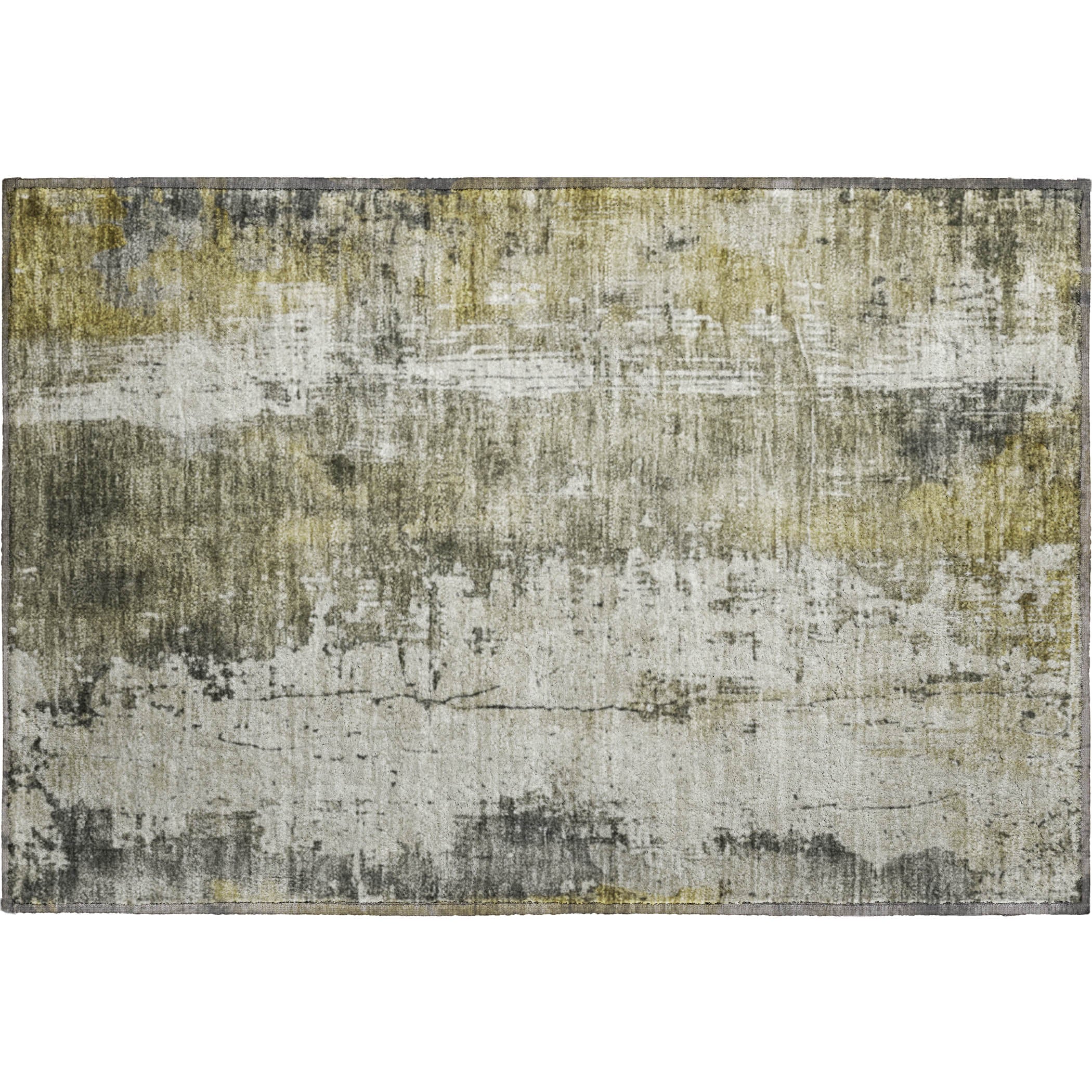 Bogota Machine Washable Transitional Pewter Gray Rug 1'8" x 2'6" #shape_Rectangle