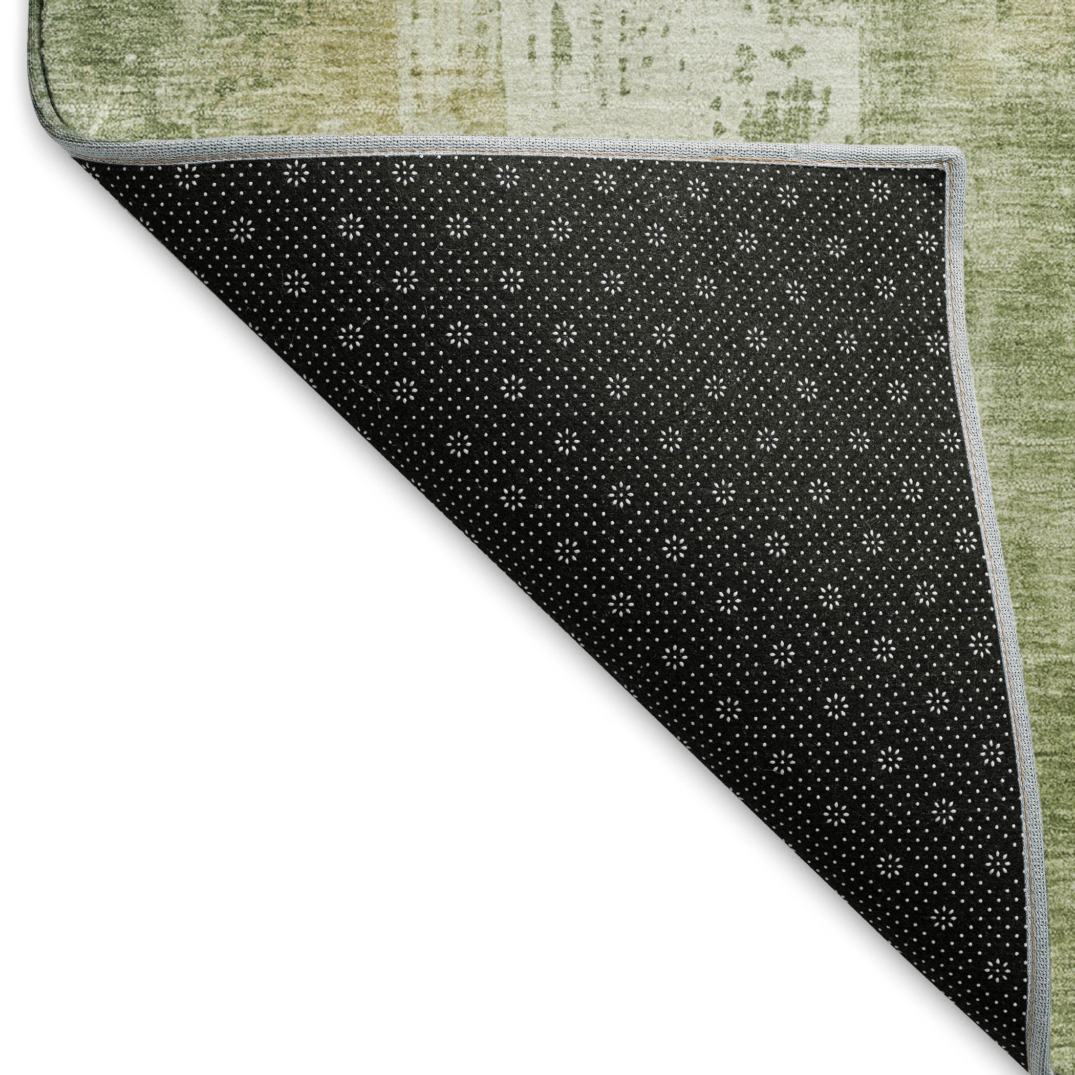 Bogota Machine Washable Transitional Sage Green Rug 1'8" x 2'6" #shape_Rectangle