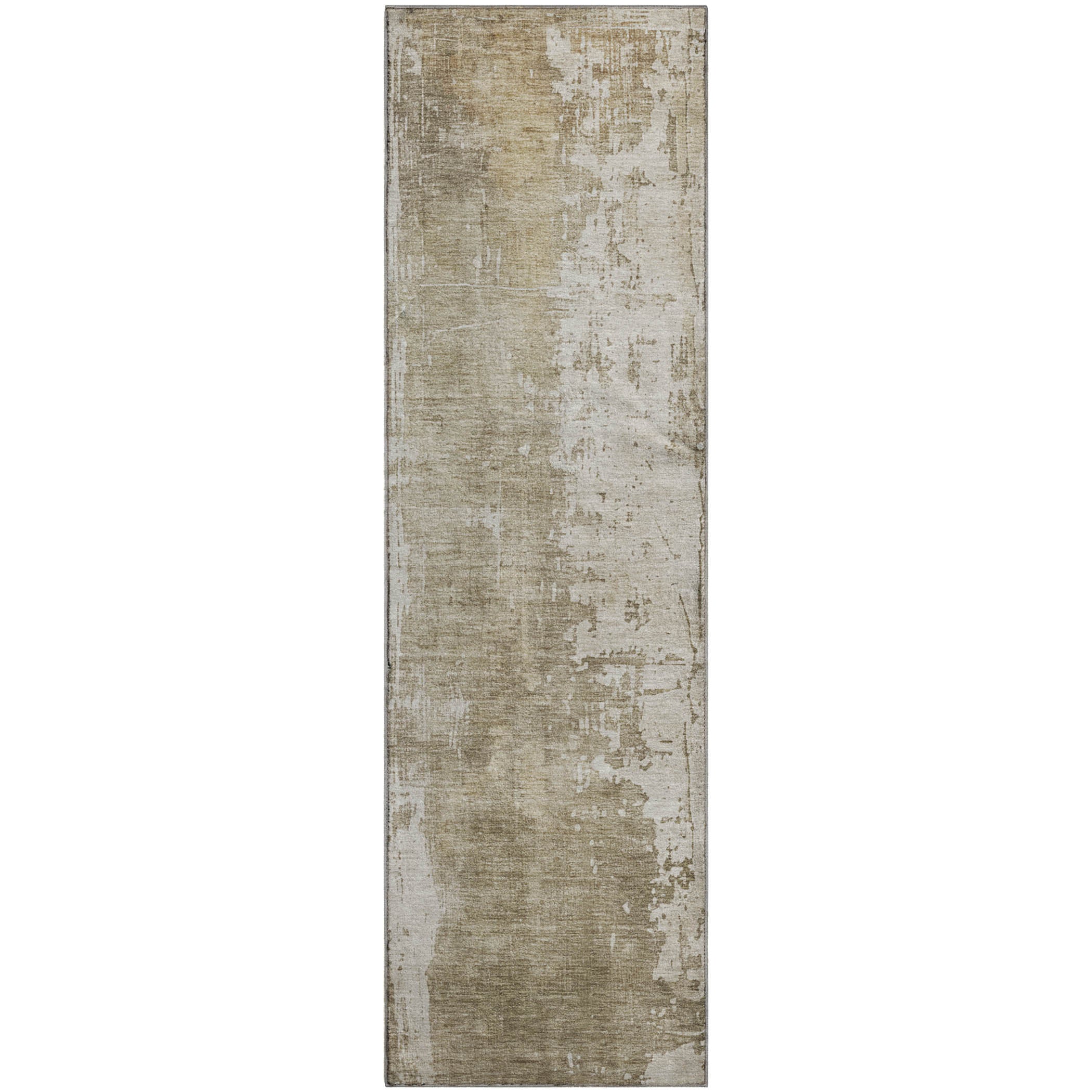 Bogota Machine Washable Transitional Taupe Brown Rug 2'3" x 7'6" #shape_Runner