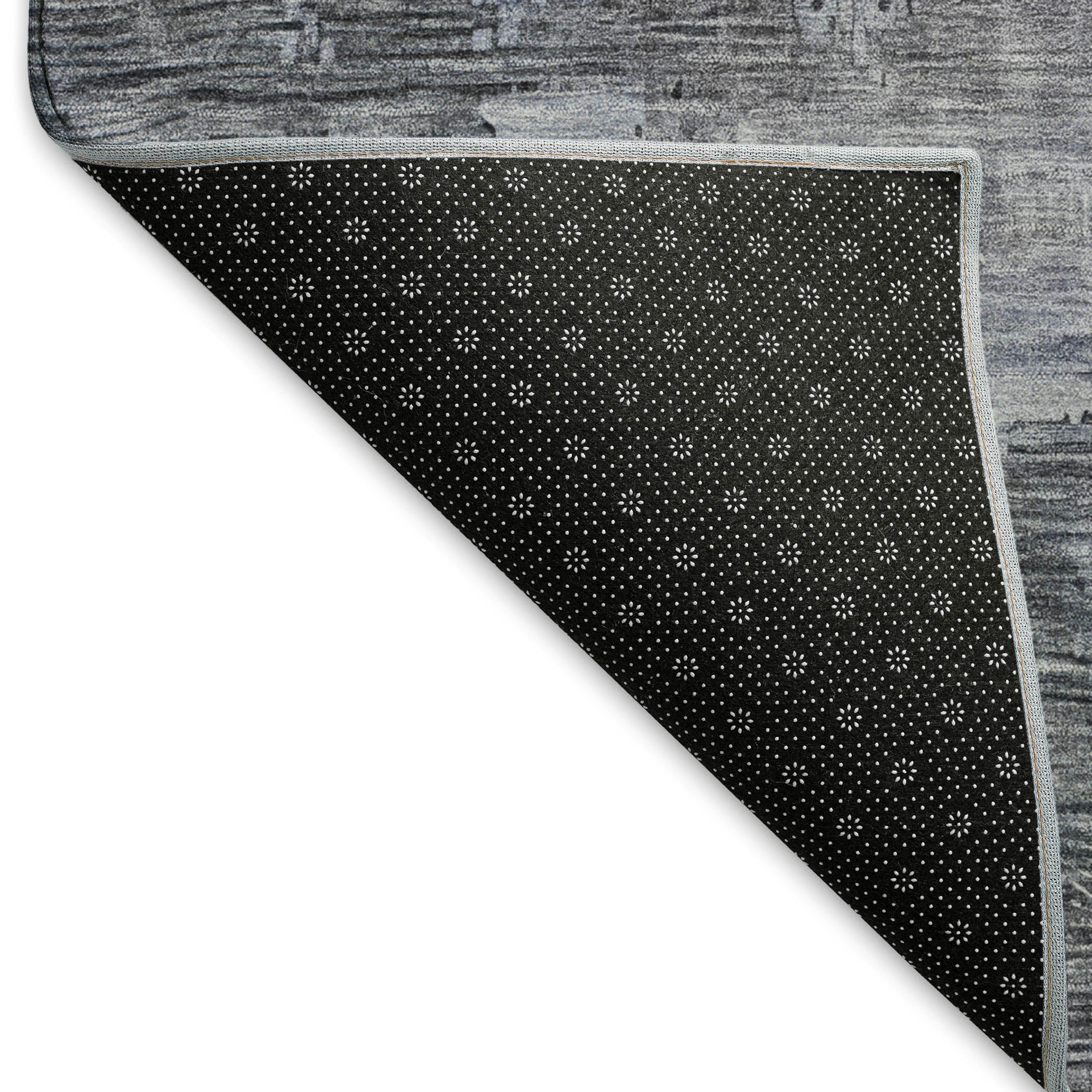 Seoul Machine Washable Transitional Gray Rug 1'8" x 2'6" #shape_Rectangle