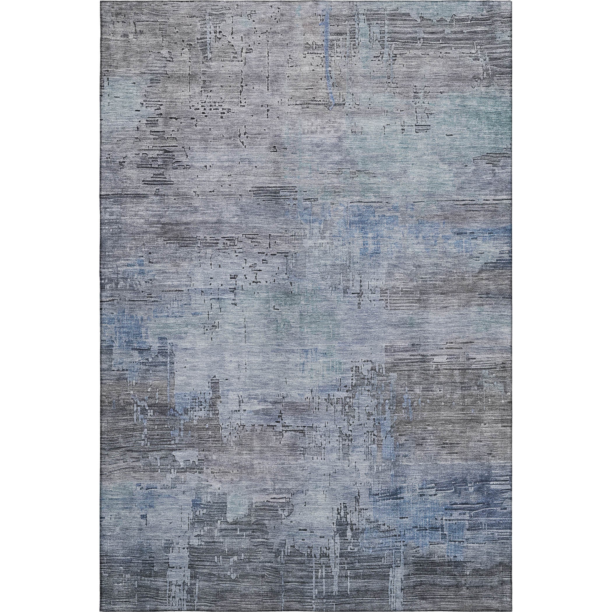 Seoul Machine Washable Transitional Gray Rug 2'6" x 3'10" #shape_Rectangle