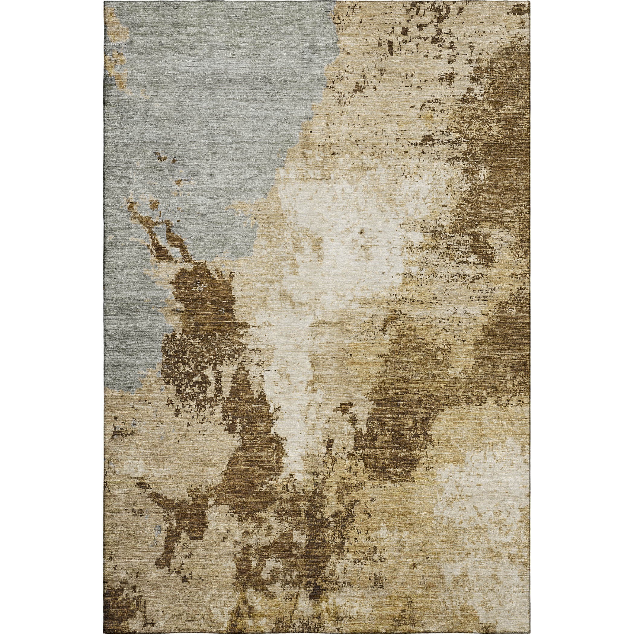 Montevideo Machine Washable Transitional Brown Rug 2'6" x 3'10" #shape_Rectangle