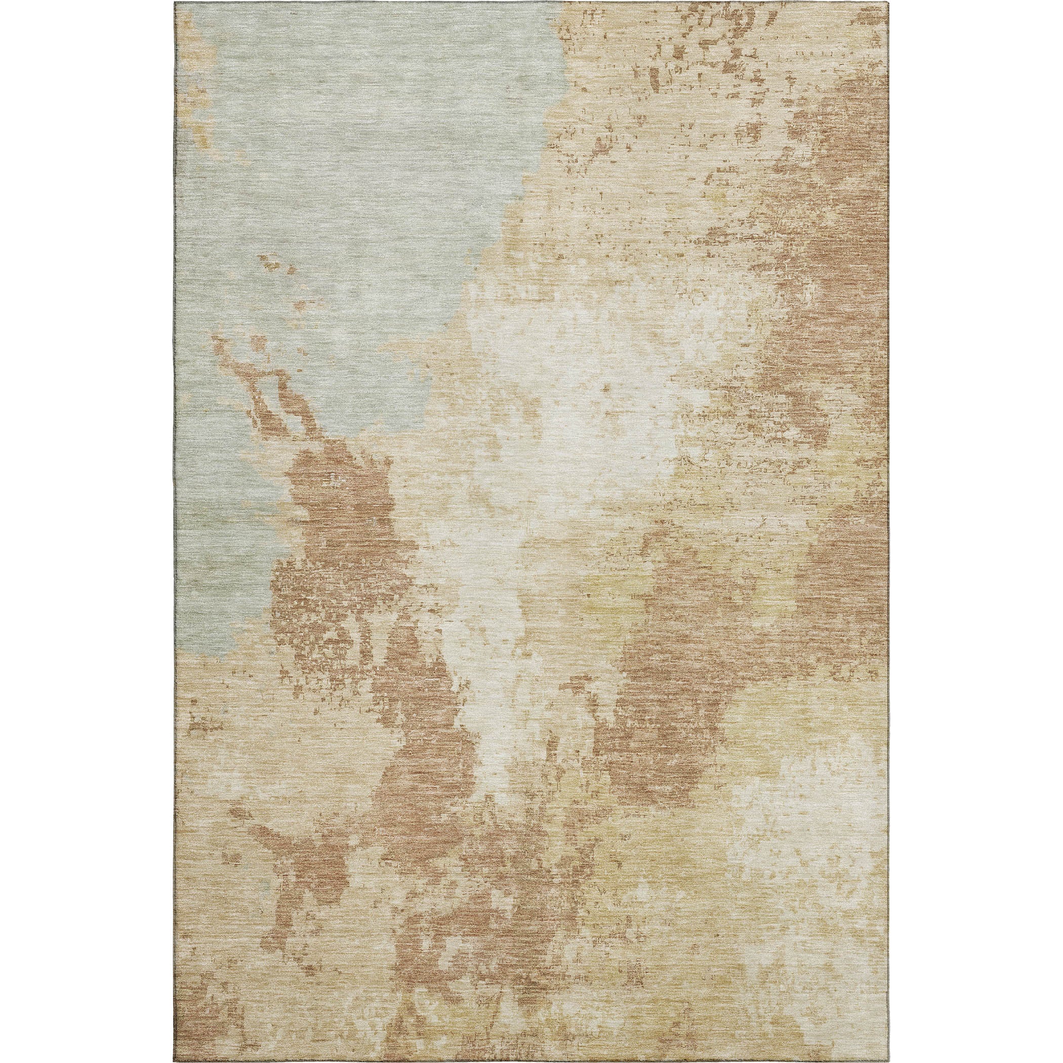 Montevideo Machine Washable Transitional Coral Orange Rug 2'6" x 3'10" #shape_Rectangle