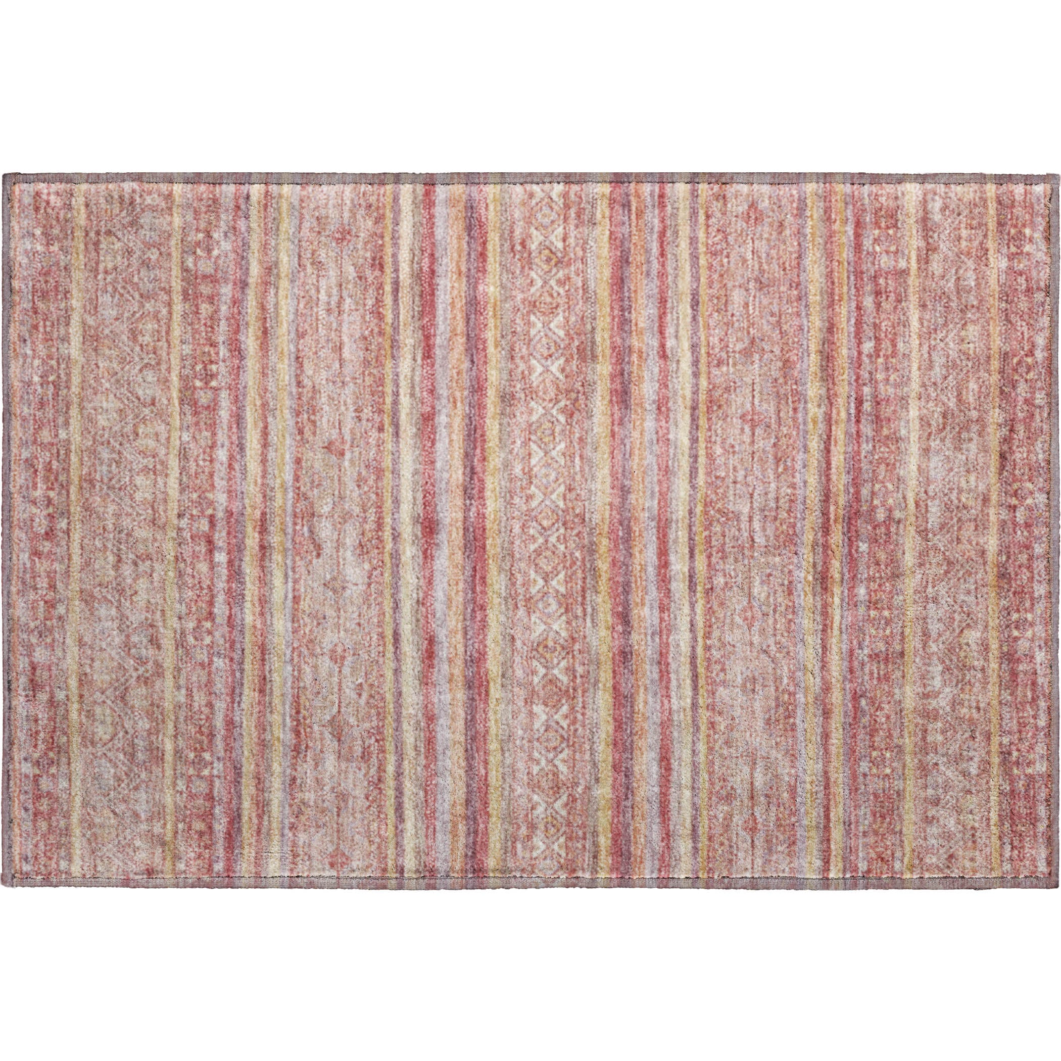 Bergen Machine Washable Transitional Paprika Orange Rug 1'8" x 2'6" #shape_Rectangle