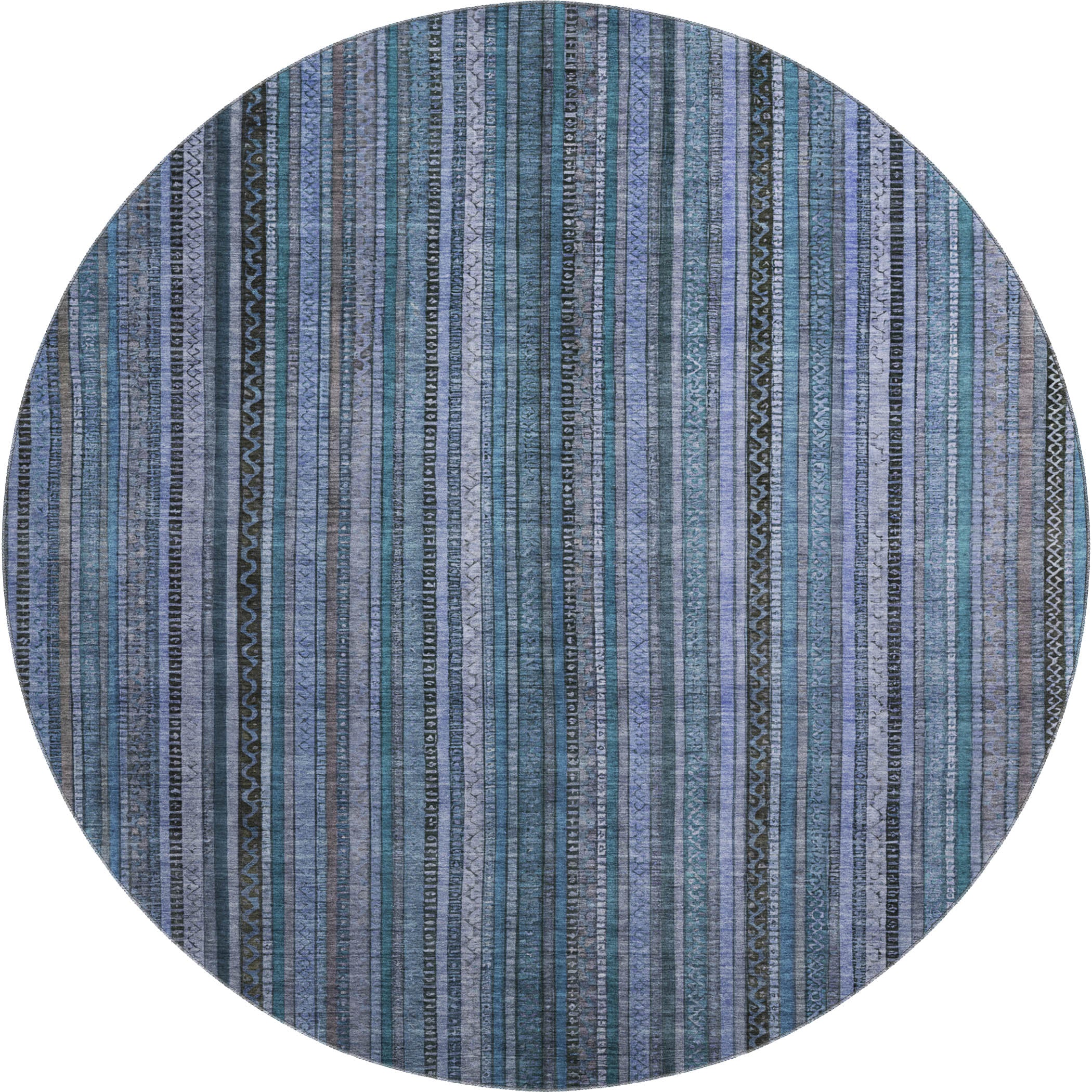 Jaipur Machine Washable Transitional Blue Rug 8' x 8' #shape_Round