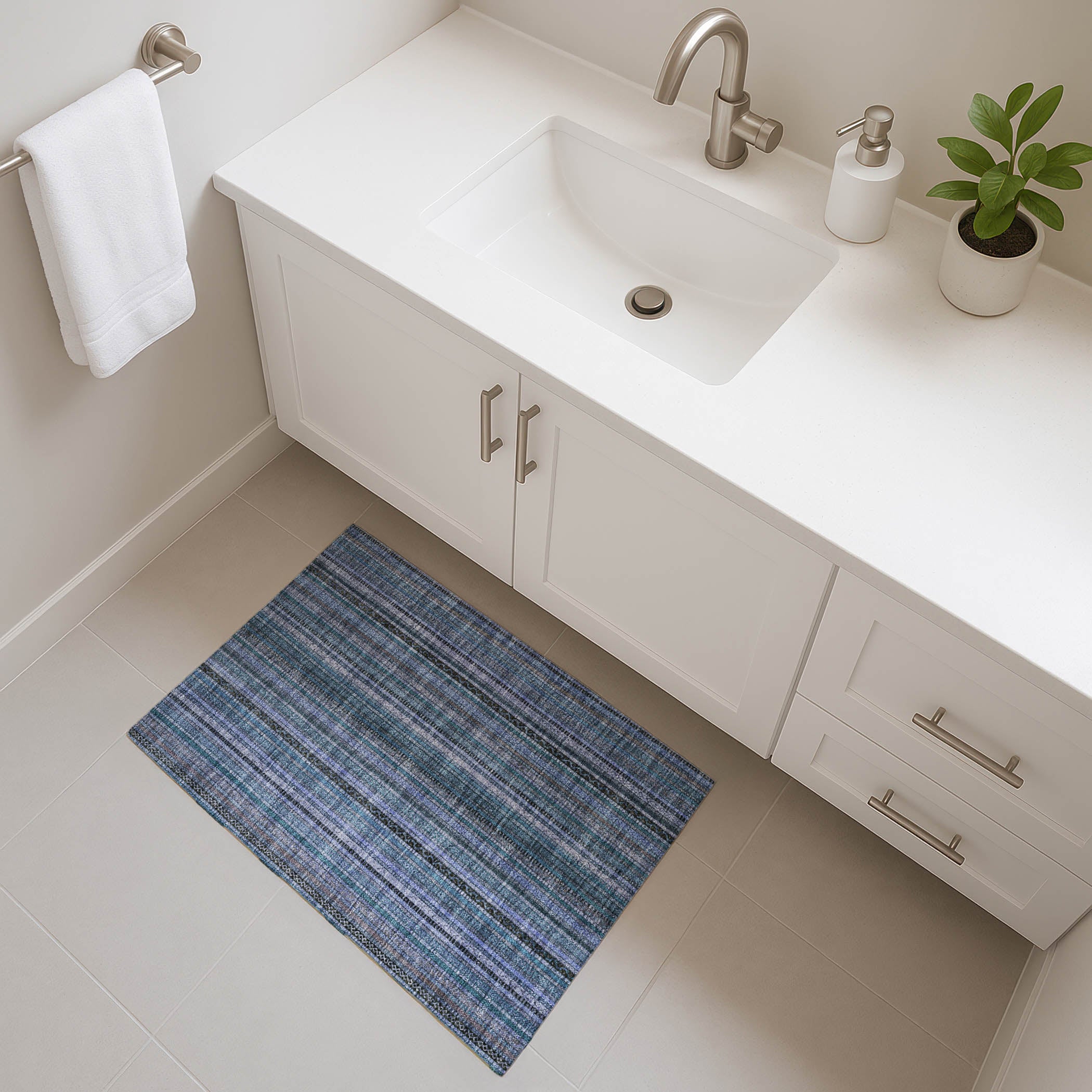 Jaipur Machine Washable Transitional Blue Rug 1'8" x 2'6" #shape_Rectangle