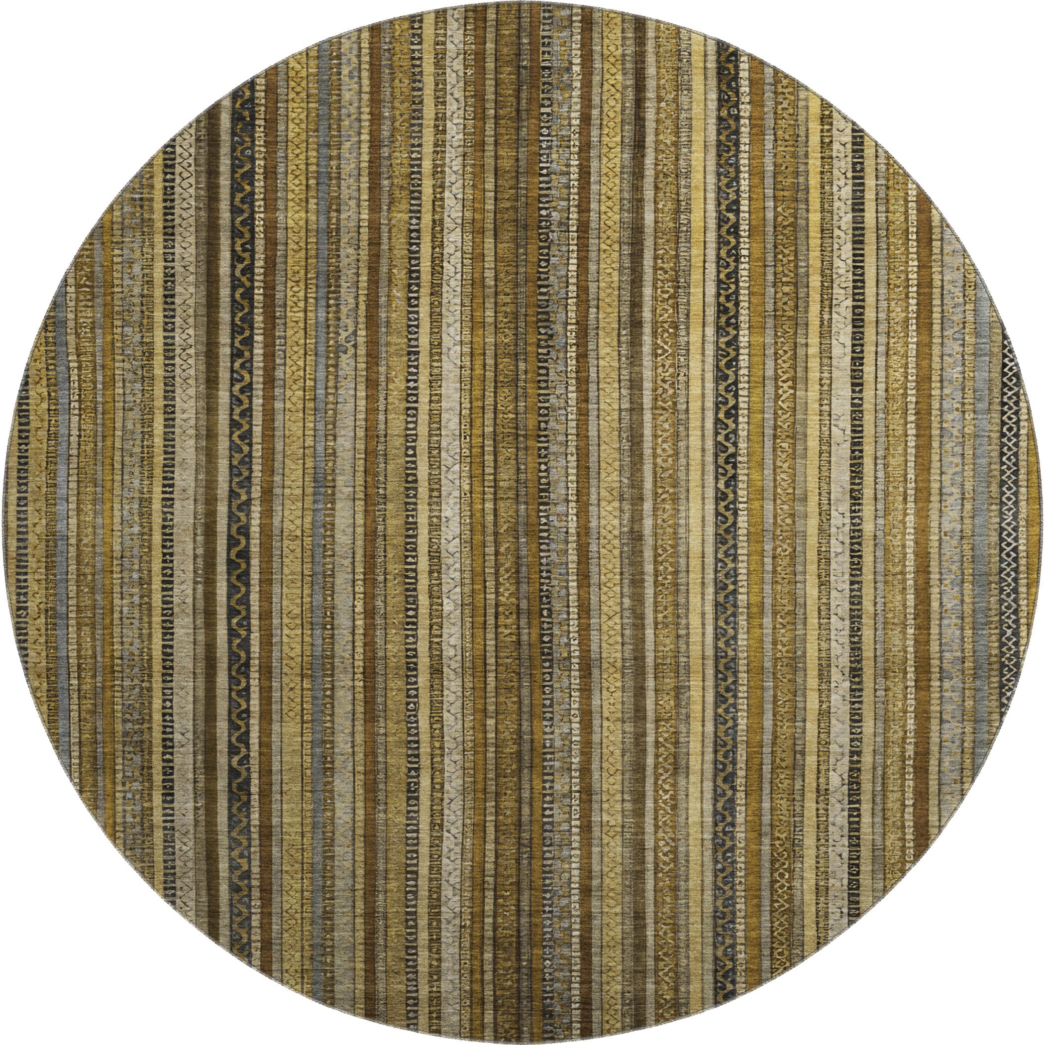 Jaipur Machine Washable Transitional Brown Rug 8' x 8' #shape_Round