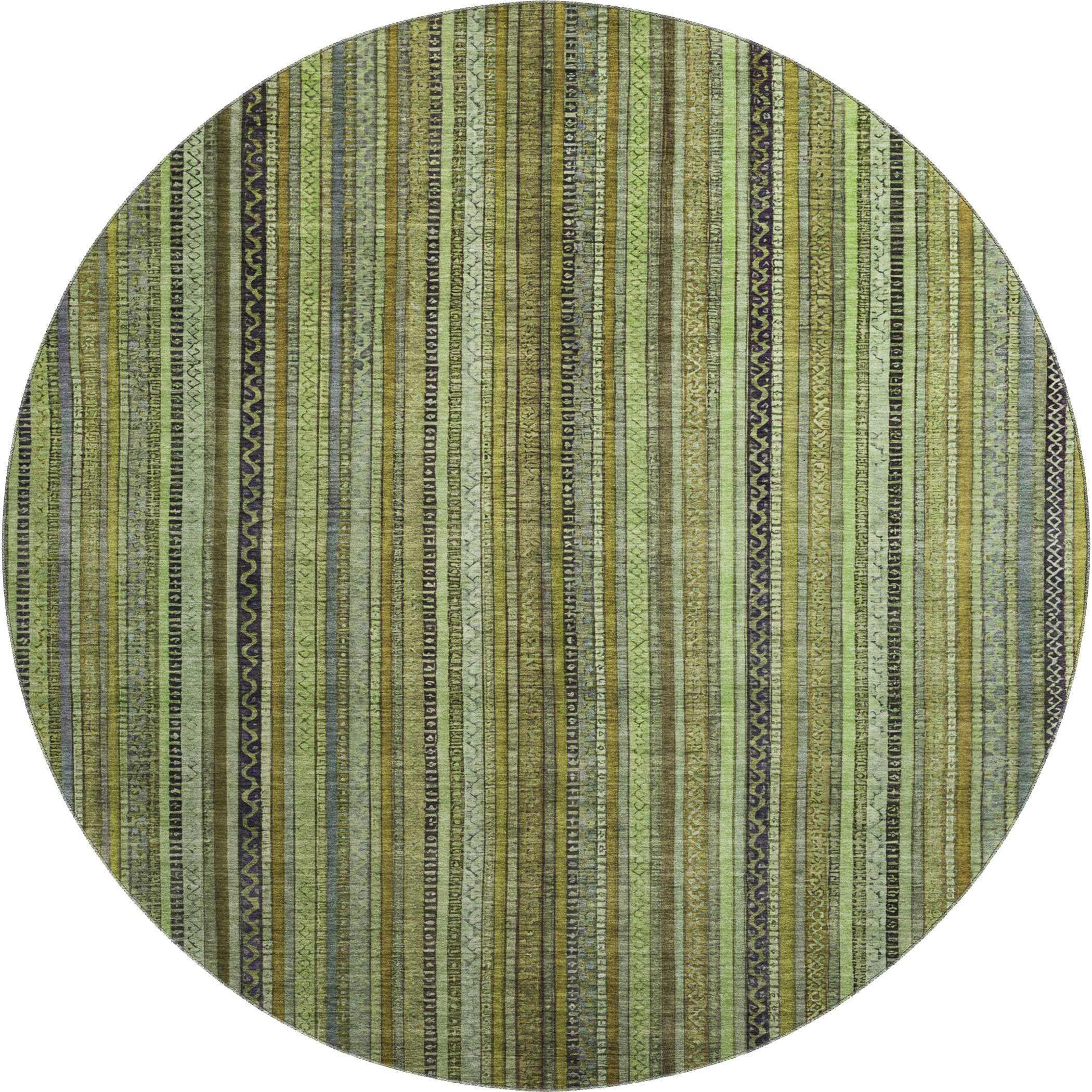Jaipur Machine Washable Transitional Green Rug 8' x 8' #shape_Round