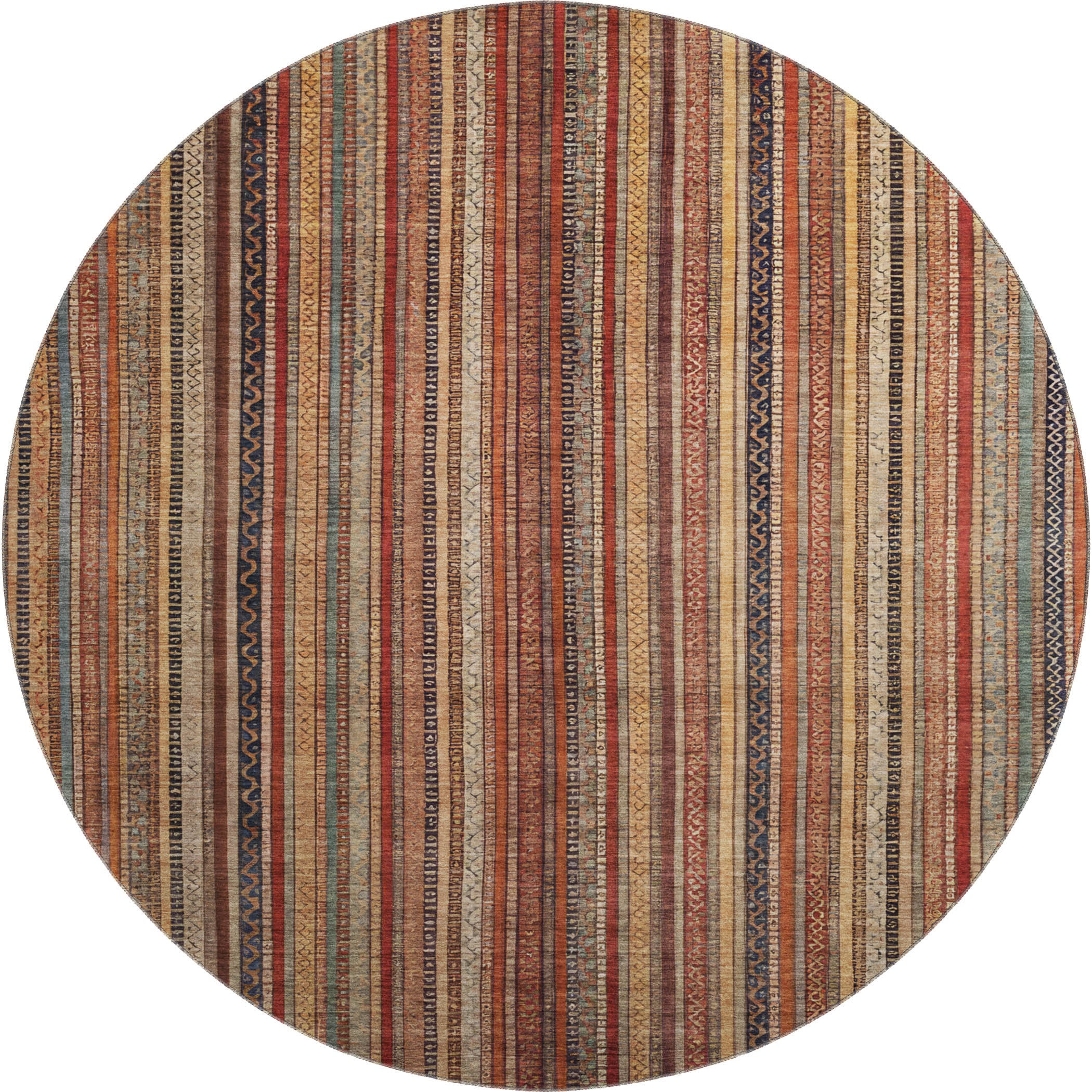 Jaipur Machine Washable Transitional Paprika Orange Rug 8' x 8' #shape_Round