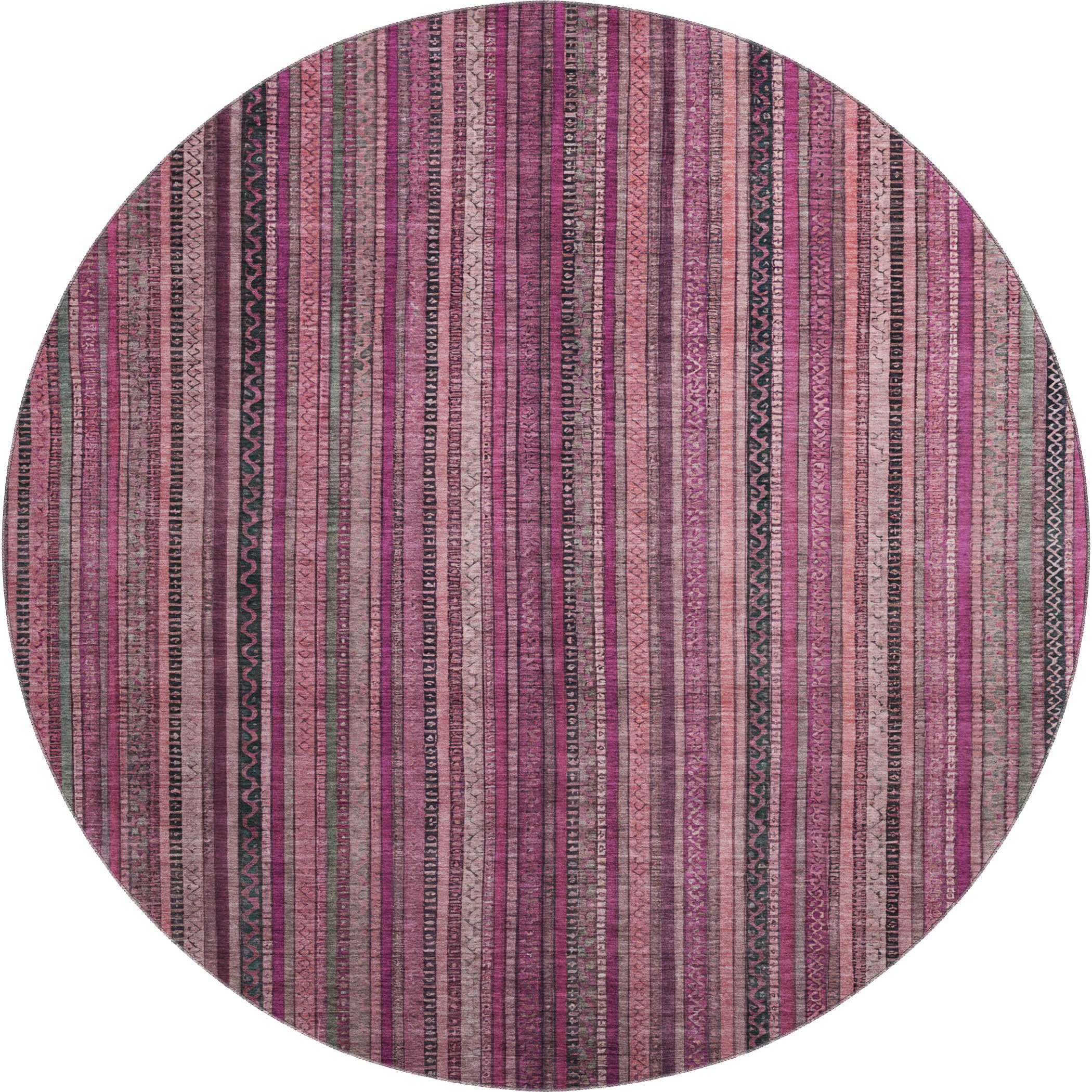 Jaipur Machine Washable Transitional Pink Rug 8' x 8' #shape_Round