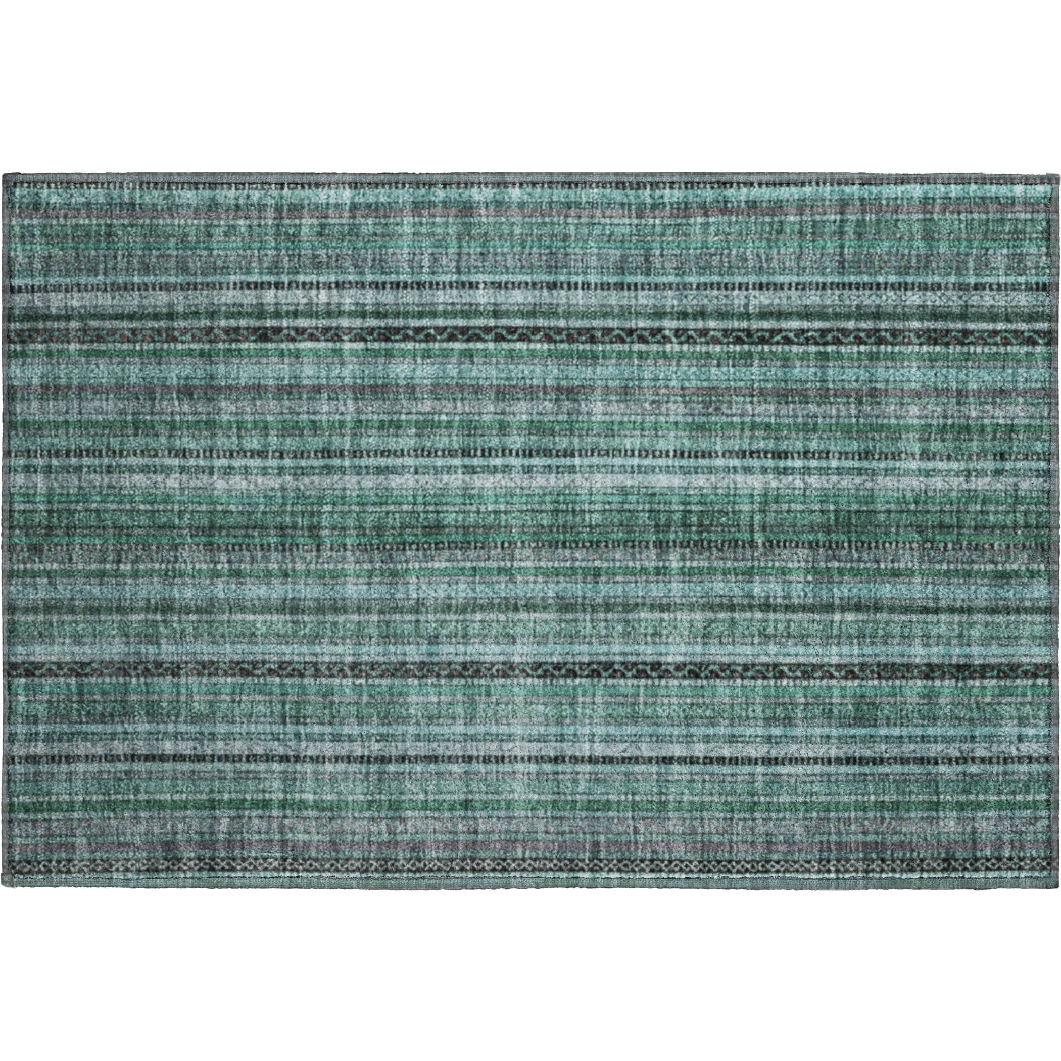 Jaipur Machine Washable Transitional Teal Rug 1'8" x 2'6" #shape_Rectangle