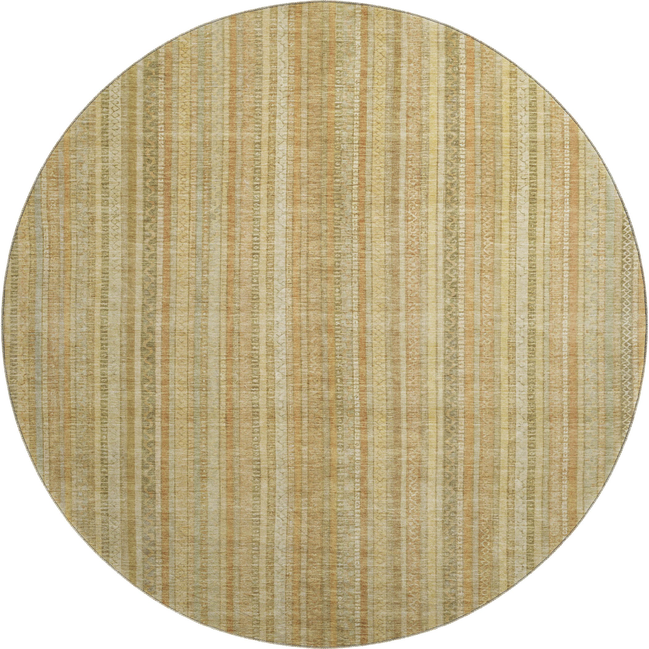 Marrakech Machine Washable Transitional Wheat Gold Rug 8' x 8' #shape_Round