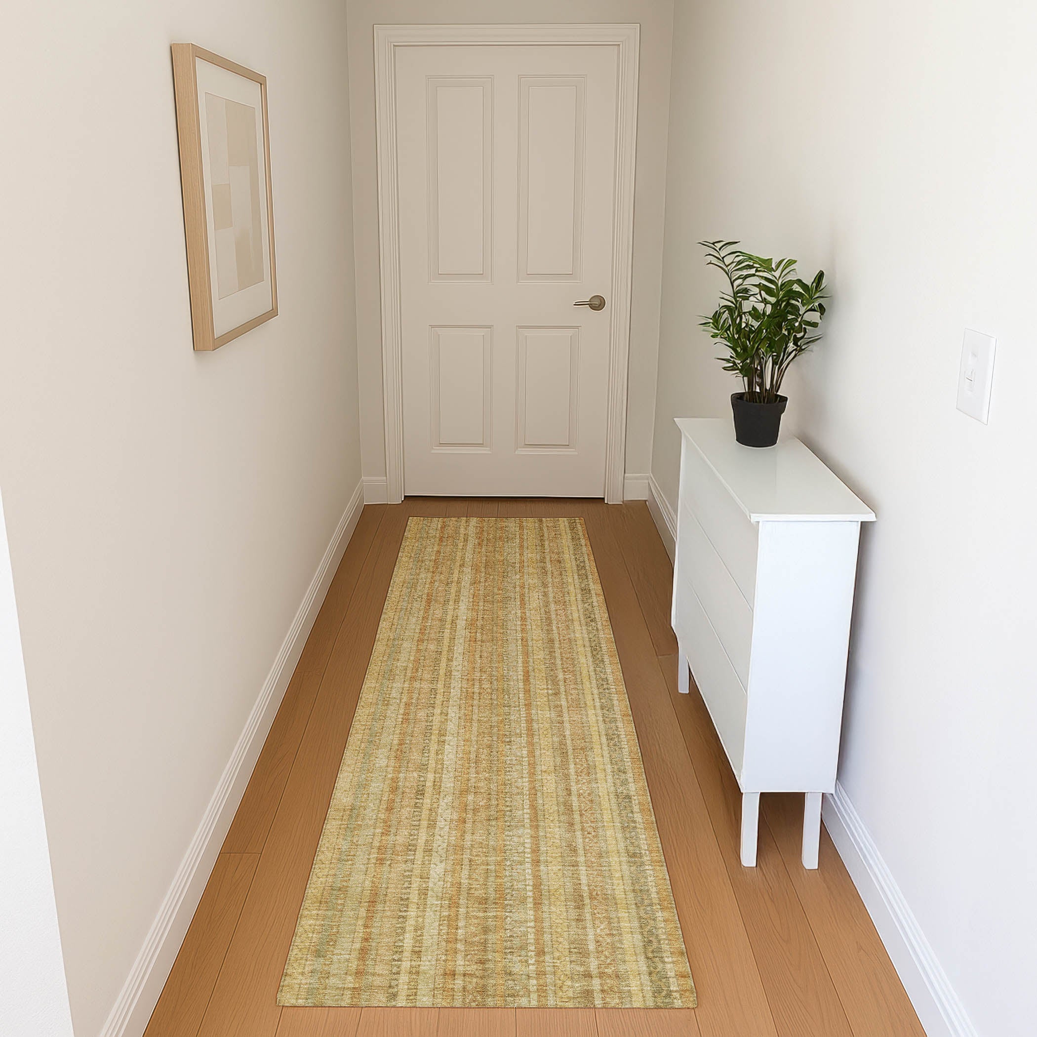 Marrakech Machine Washable Transitional Wheat Gold Rug 2'3" x 7'6" #shape_Runner