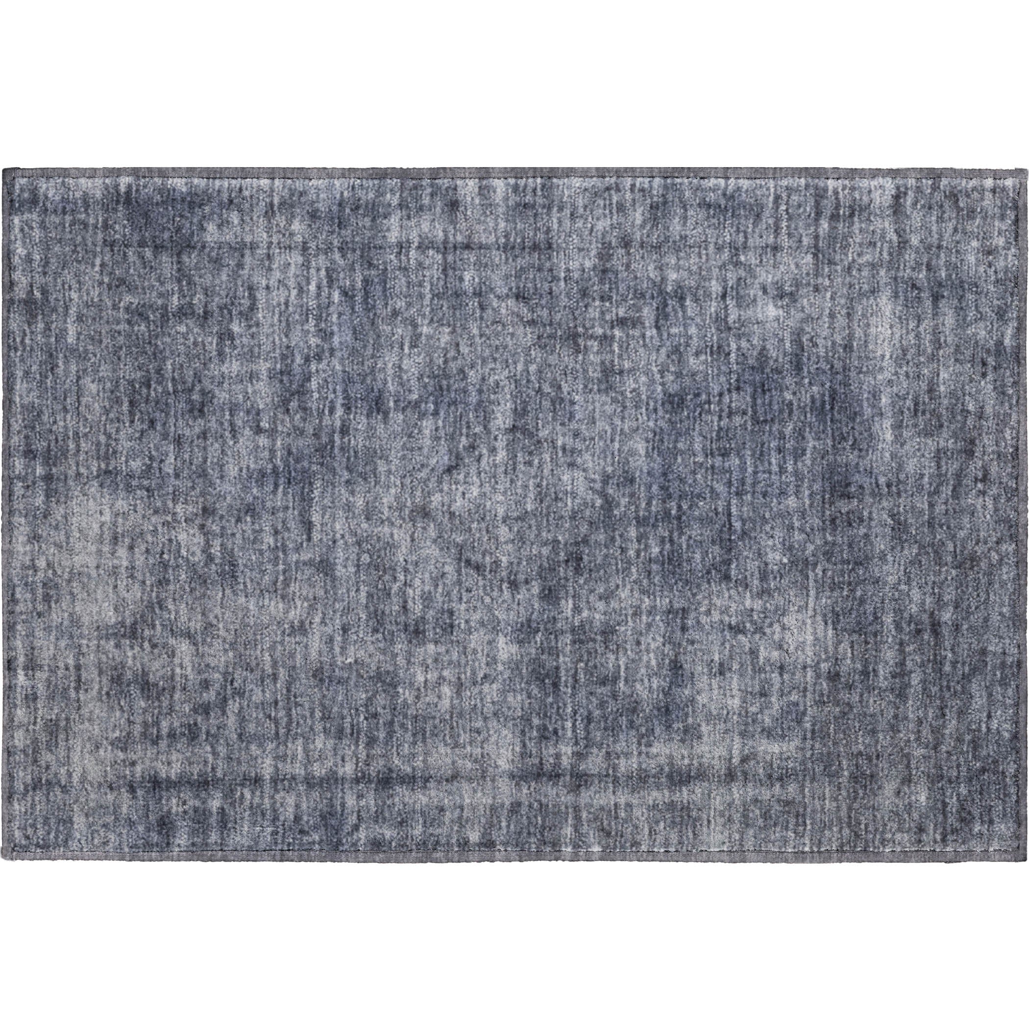 Queenstown Machine Washable Traditional Blue Rug 1'8" x 2'6" #shape_Rectangle