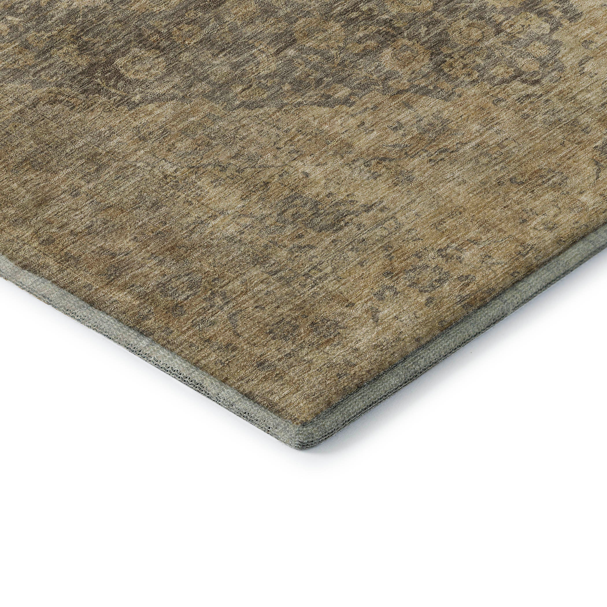 Seville Machine Washable Traditional Brown Rug 1'8" x 2'6" #shape_Rectangle