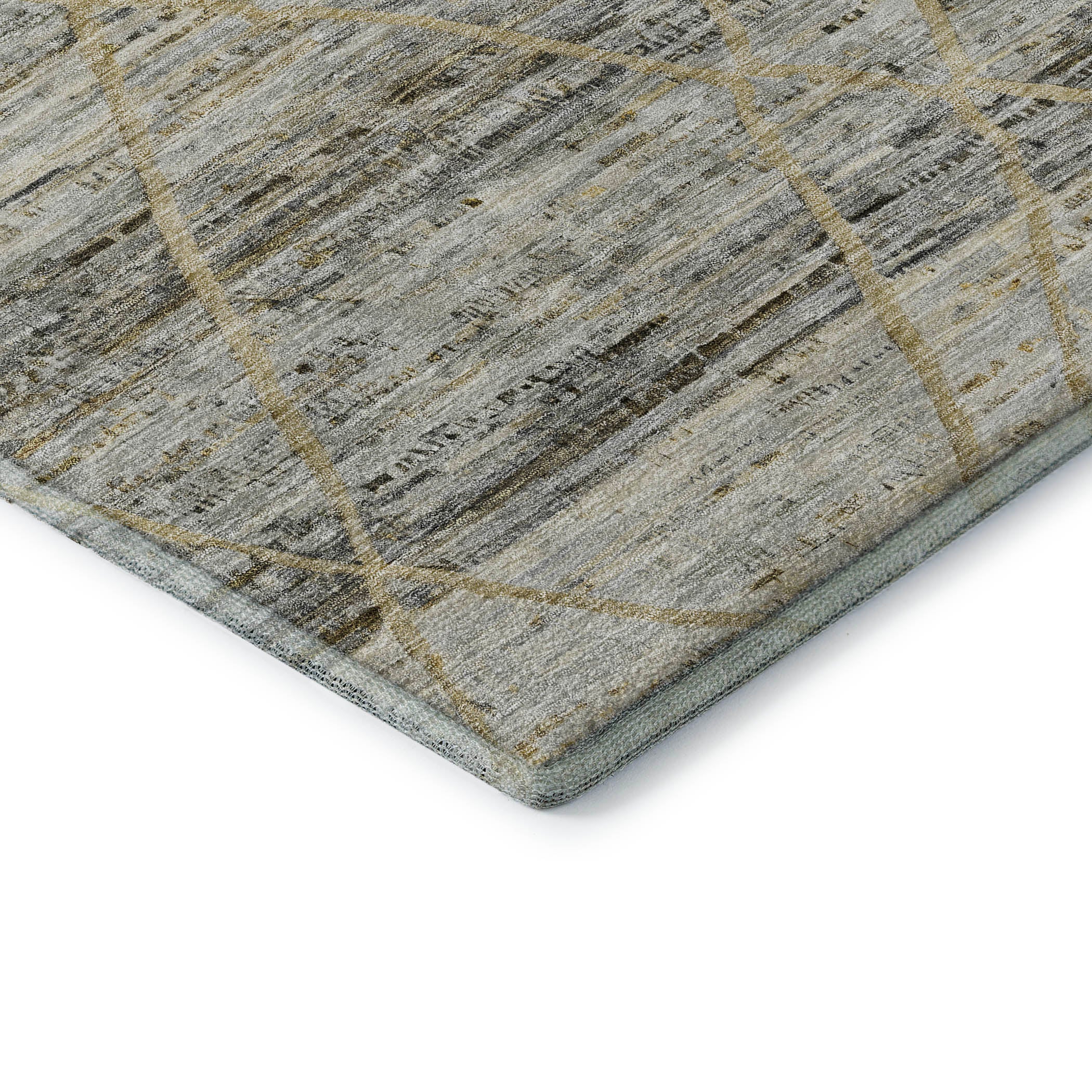Nairobi Machine Washable Transitional Pewter Gray Rug 1'8" x 2'6" #shape_Rectangle