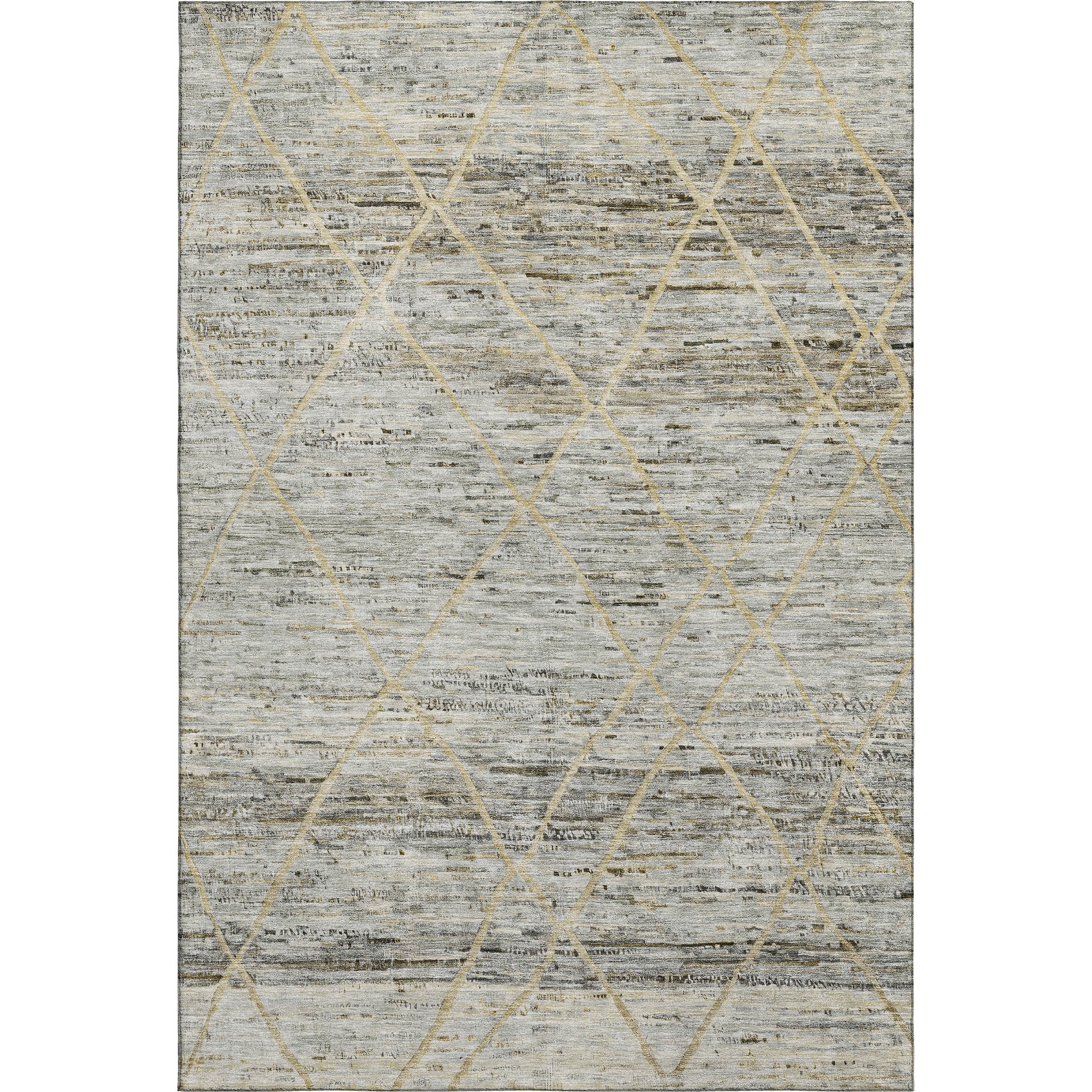 Nairobi Machine Washable Transitional Pewter Gray Rug 2'6" x 3'10" #shape_Rectangle