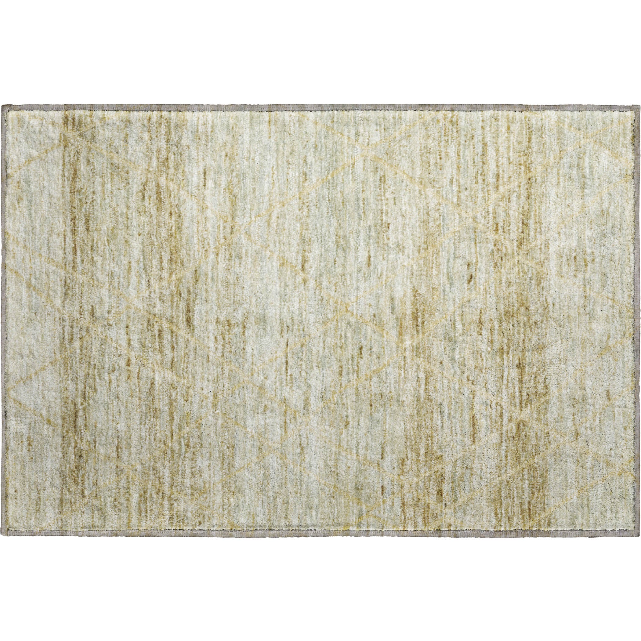 Nairobi Machine Washable Transitional Wheat Gold Rug 1'8" x 2'6" #shape_Rectangle