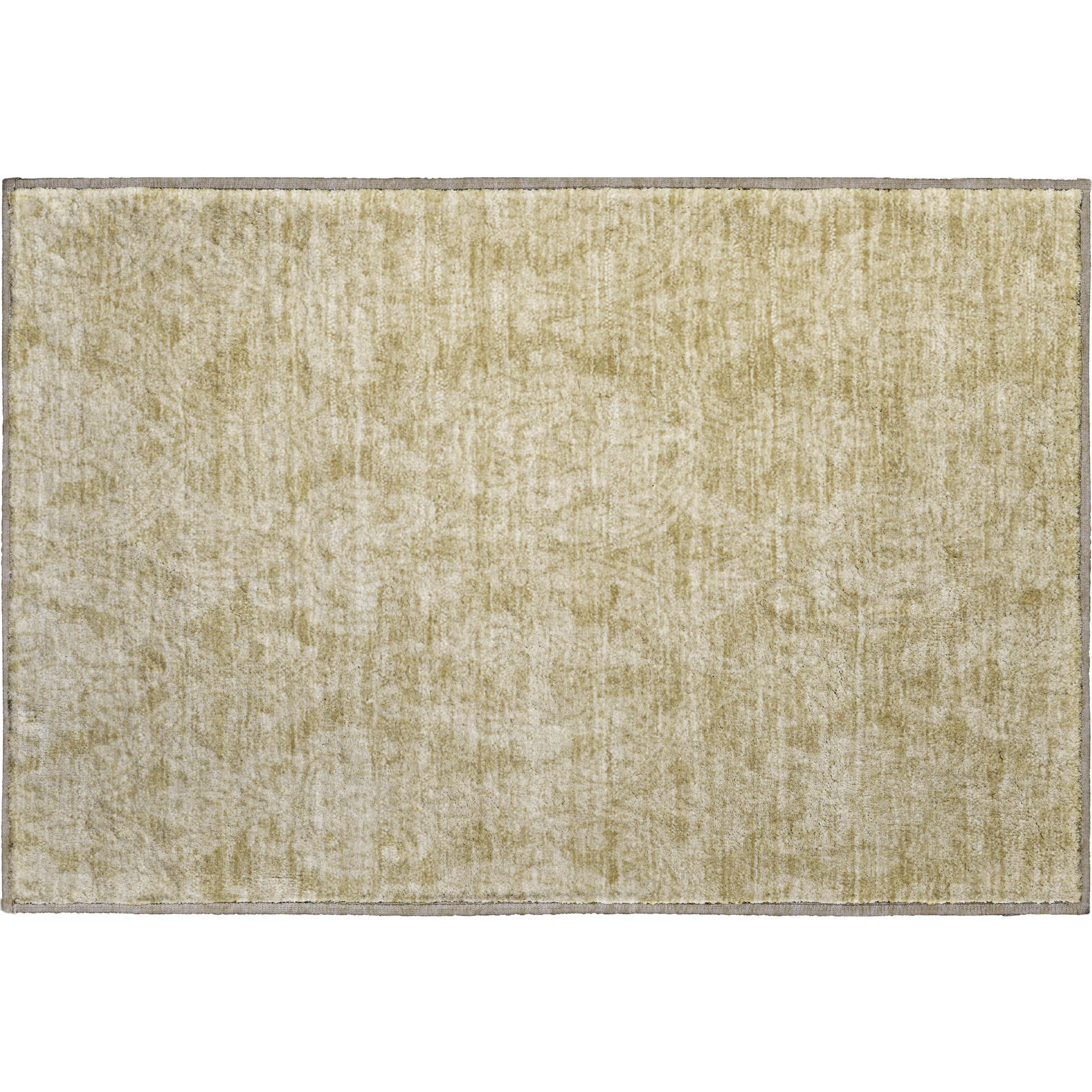 Split Machine Washable Transitional Tan Brown Rug 1'8" x 2'6" #shape_Rectangle