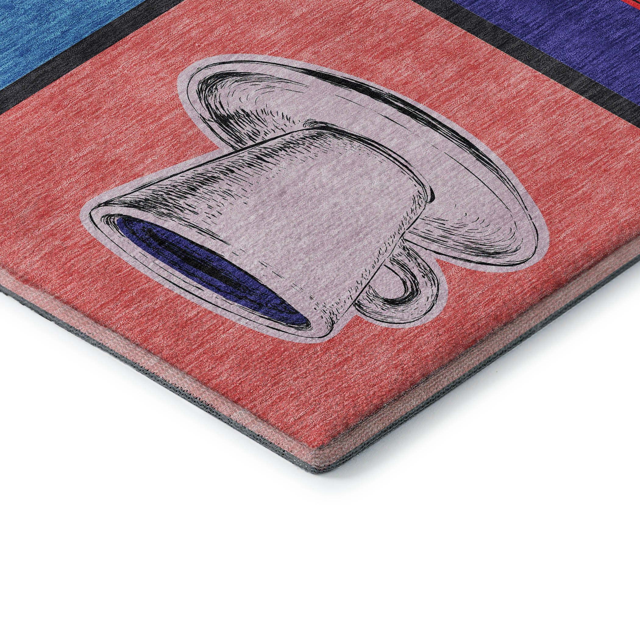 Kotor Machine Washable Kitchen Kaleidoscope Multi Rug 1'8" x 2'6" #shape_Rectangle