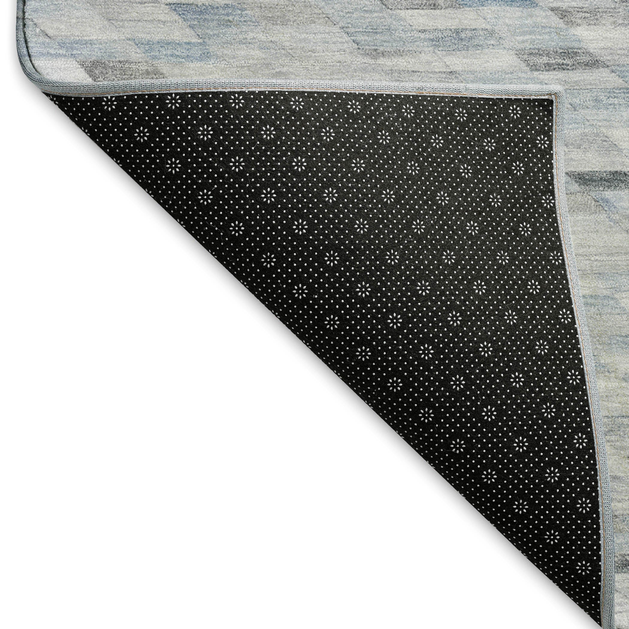 Bangkok Machine Washable Transitional Blue Rug 1'8" x 2'6" #shape_Rectangle