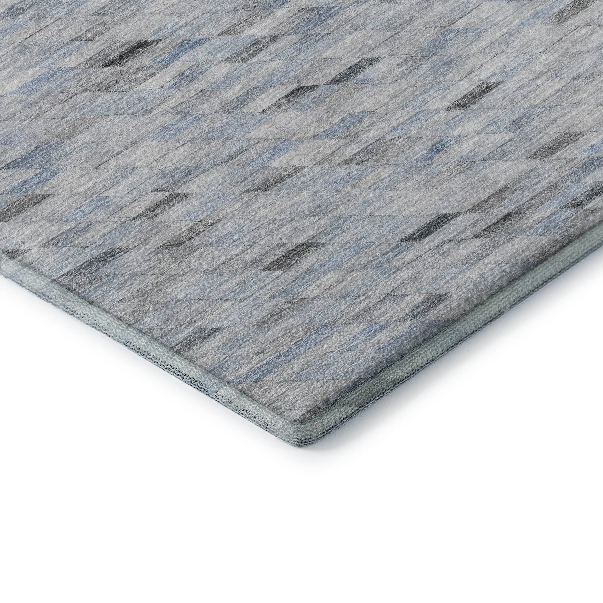Bangkok Machine Washable Transitional Blue Rug 1'8" x 2'6" #shape_Rectangle