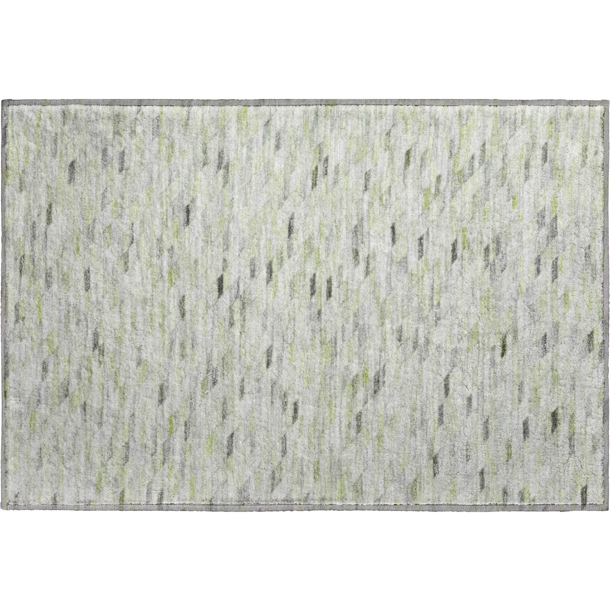 Bangkok Machine Washable Transitional Green Rug 1'8" x 2'6" #shape_Rectangle